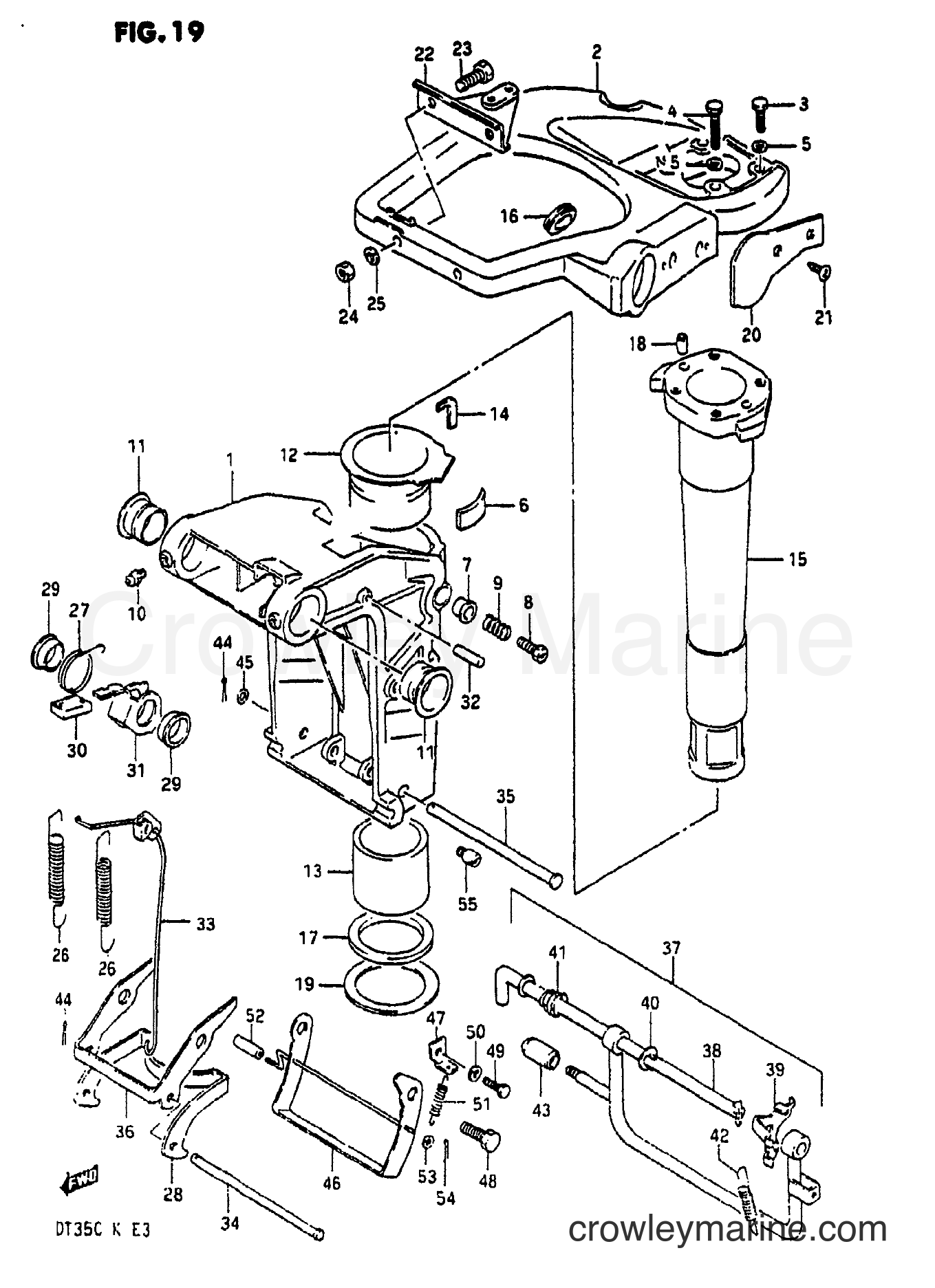 Suzuki Marine DT35 - SWIVEL BRACKET