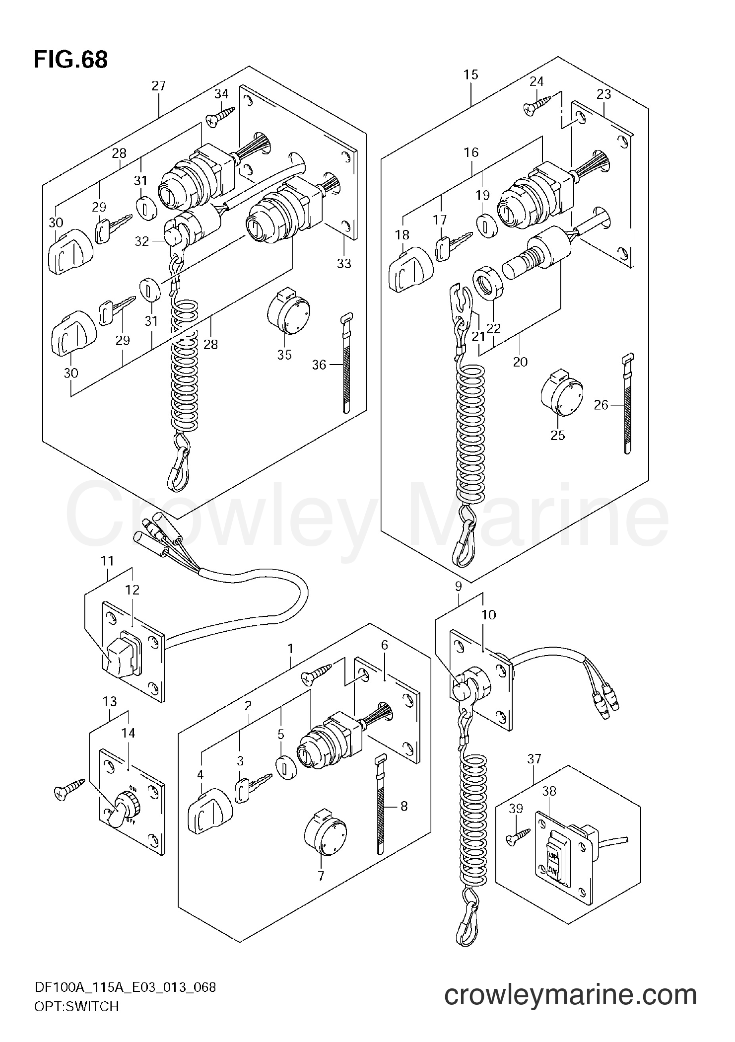 Suzuki Marine DF100A 310001~ - OPT:SWITCH