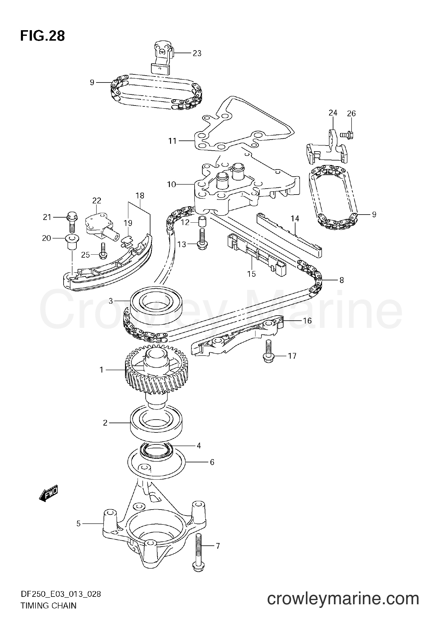 Suzuki Marine DF225 310001~ - TIMING CHAIN (DF250Z)