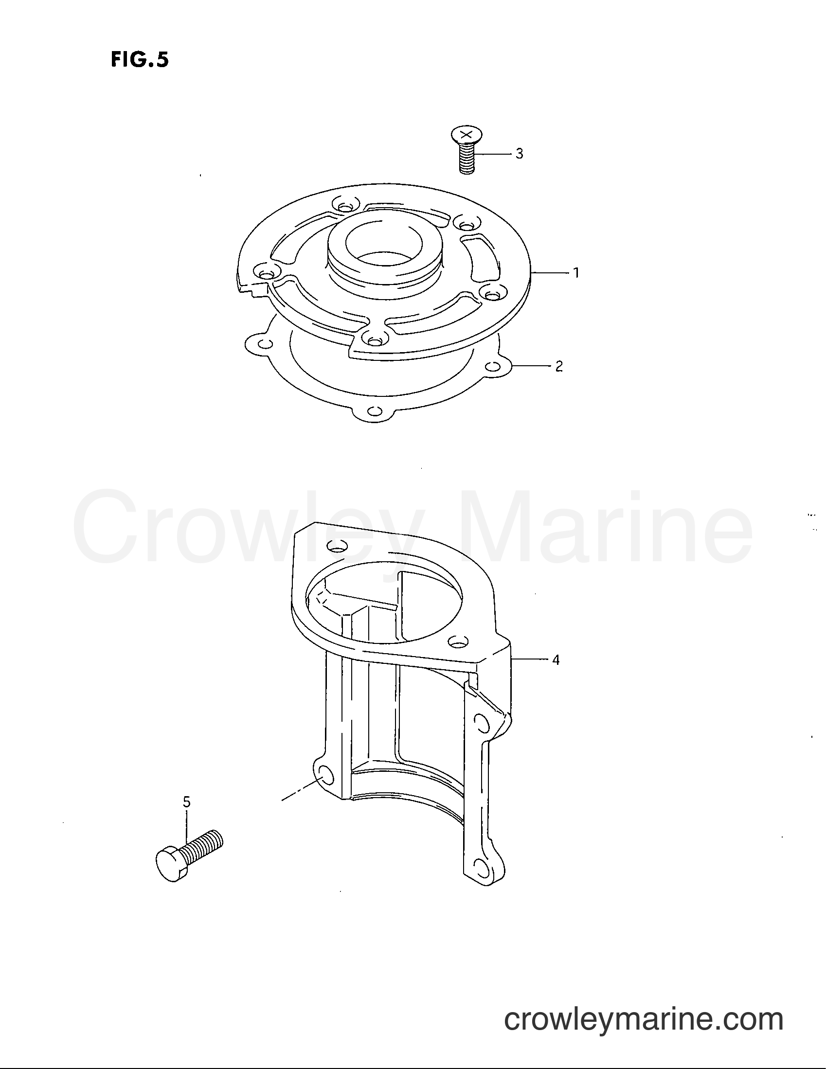 OIL SEAL HOUSING 1986 TwoStroke Outboard 40 DT40C Crowley Marine