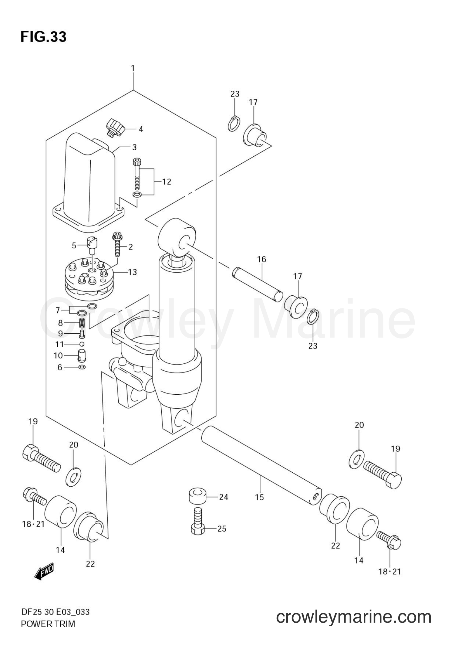 Suzuki Marine DF25 - POWER TRIM (TYPE:T)