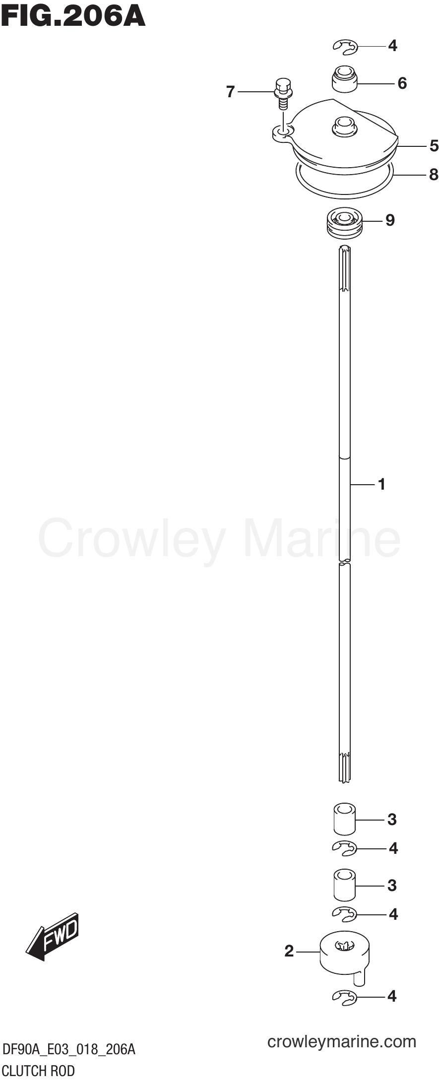 Suzuki Marine DF70A 810001~ - CLUTCH ROD