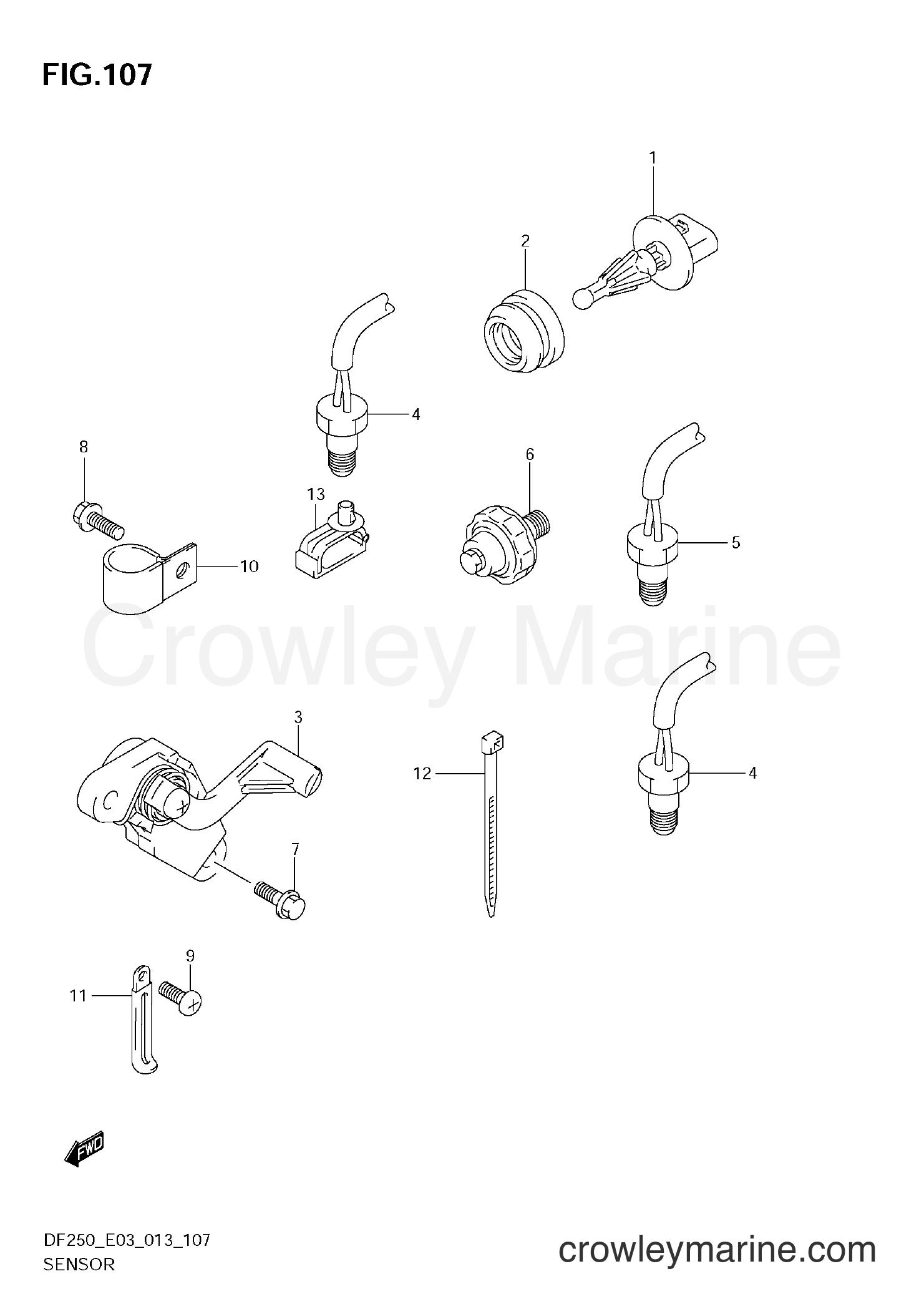 Suzuki Marine DF250 310001~ - SENSOR (DF250Z)