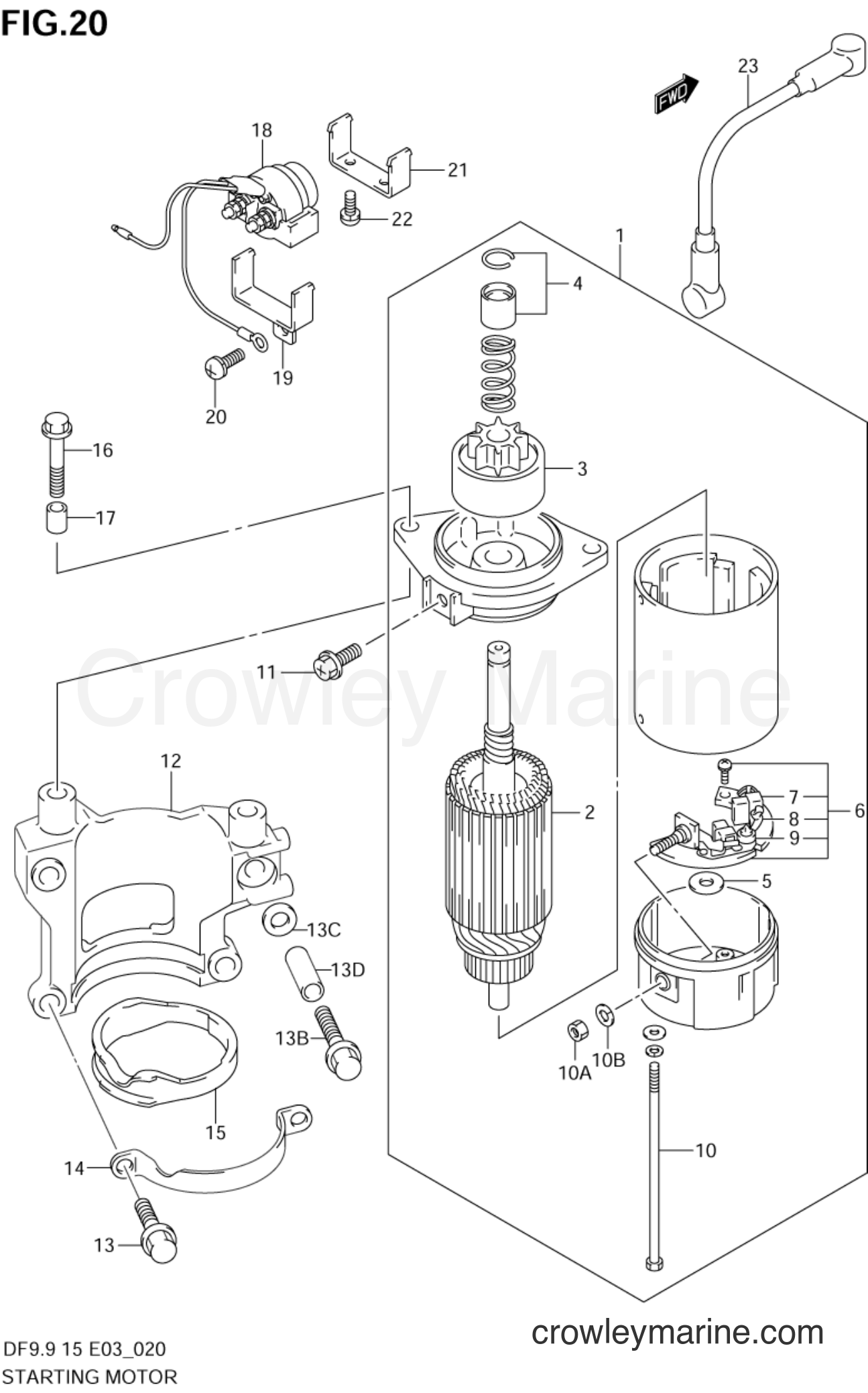 Suzuki Marine DF15 - STARTING MOTOR