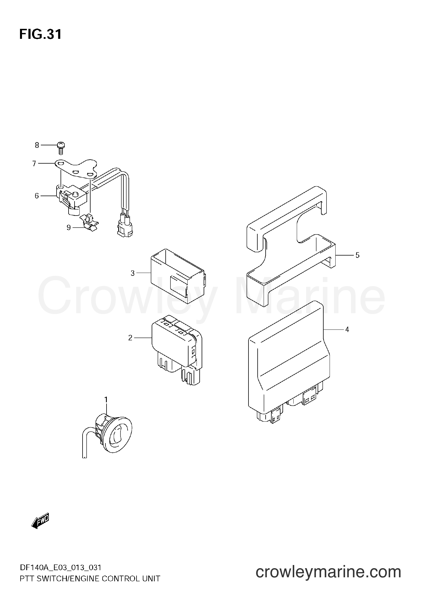 Suzuki Marine DF140A 310001~ - PTT SWITCH/ENGINE CONTROL UNIT