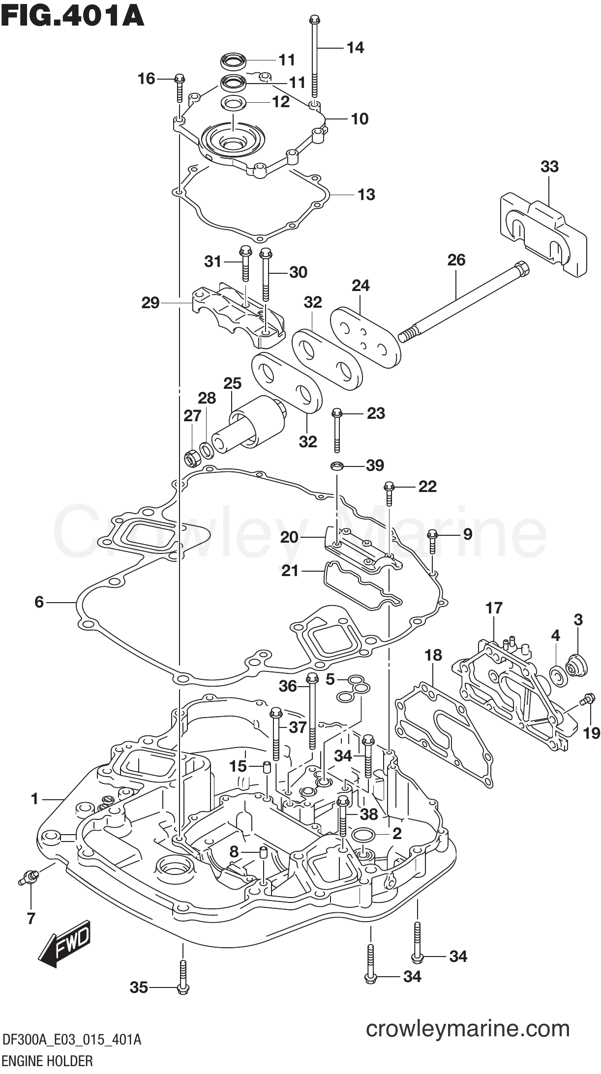 Suzuki Marine DF300AP 510001~ - ENGINE HOLDER