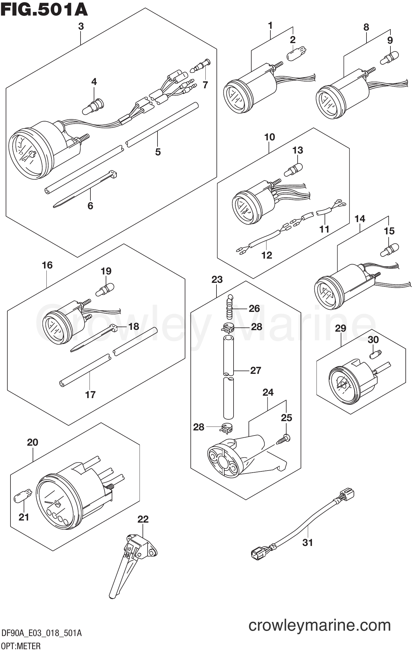Suzuki Marine DF80A 810001~ - OPT:METER