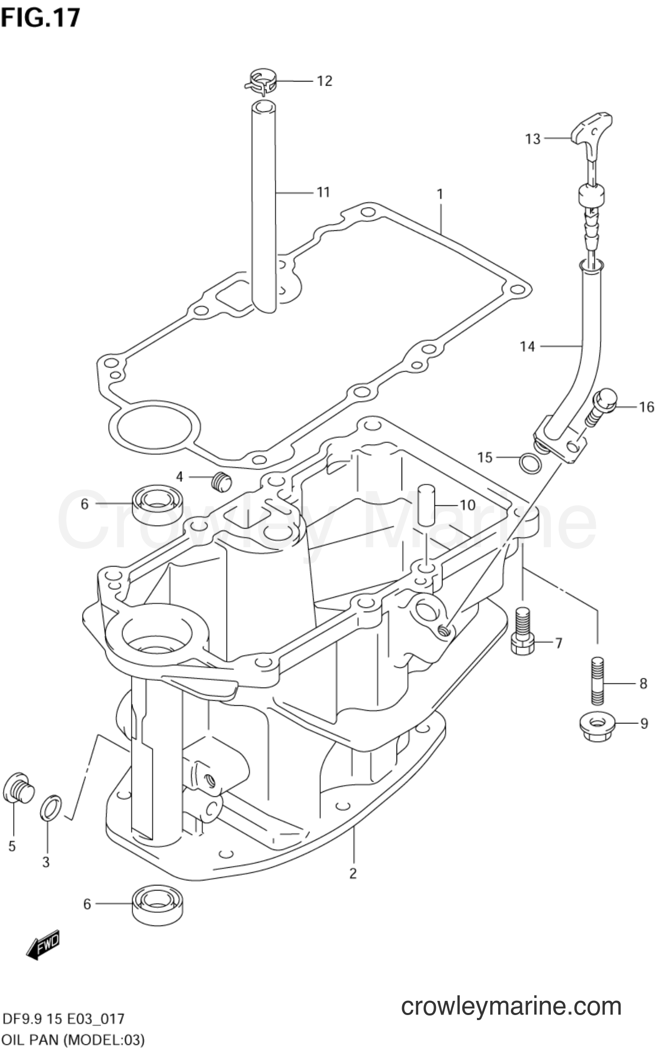 Suzuki Marine DF9.9 - OIL PAN