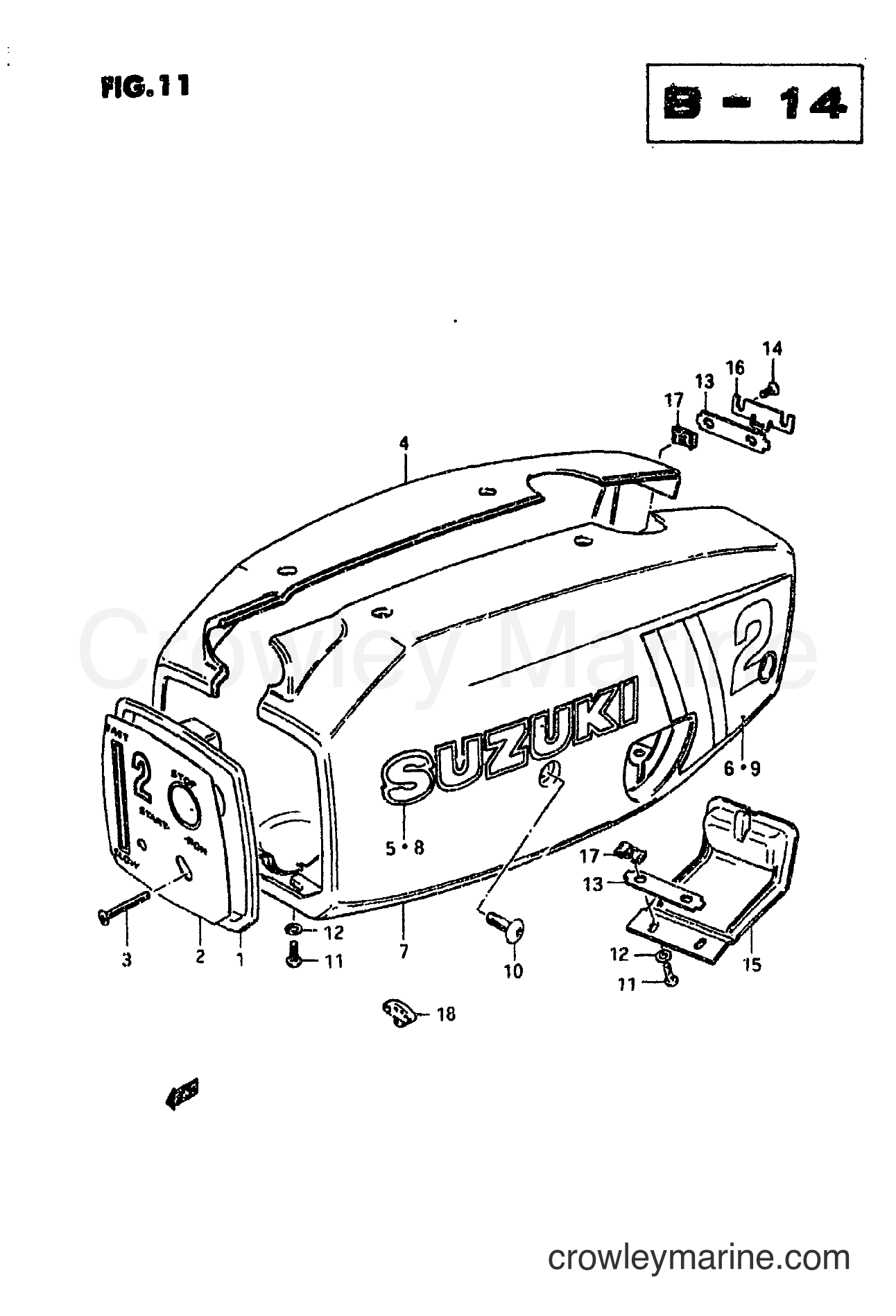Suzuki Marine DT3.5 - ENGINE COVER