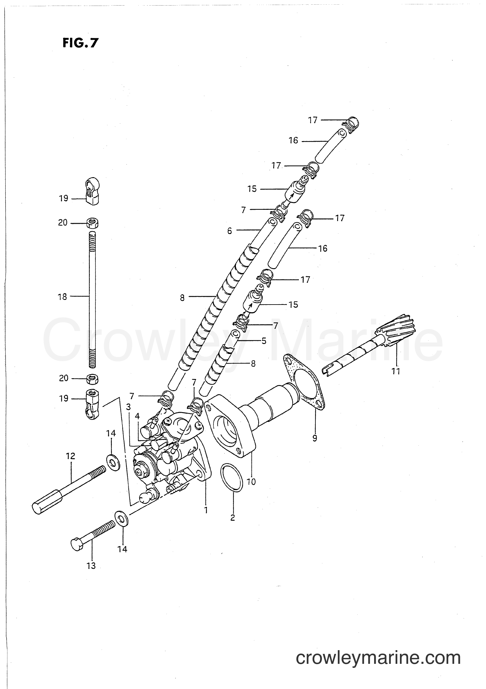 Suzuki Marine PU40 - OIL PUMP