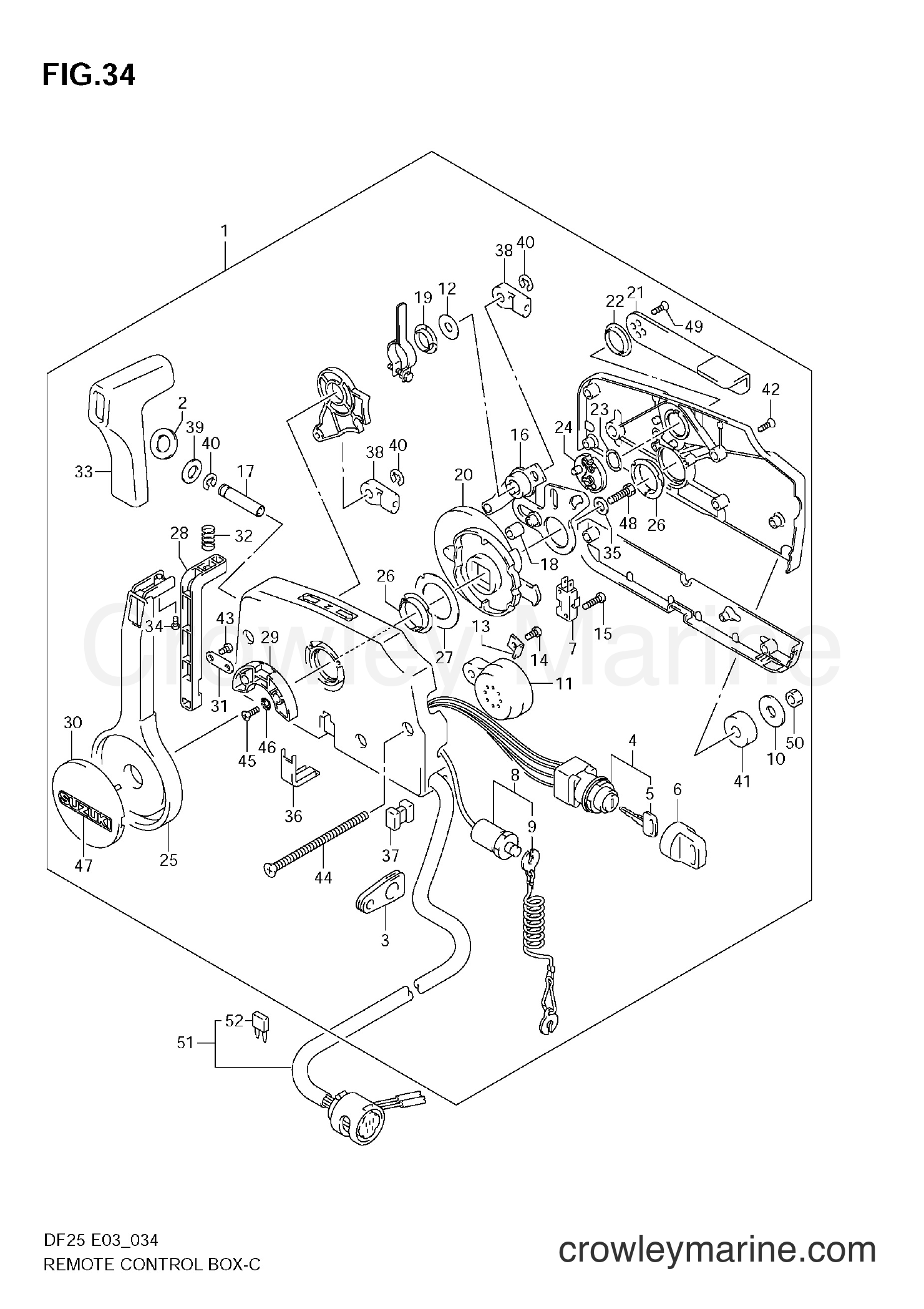 Suzuki Marine DF25 - REMOTE CONTROL BOX
