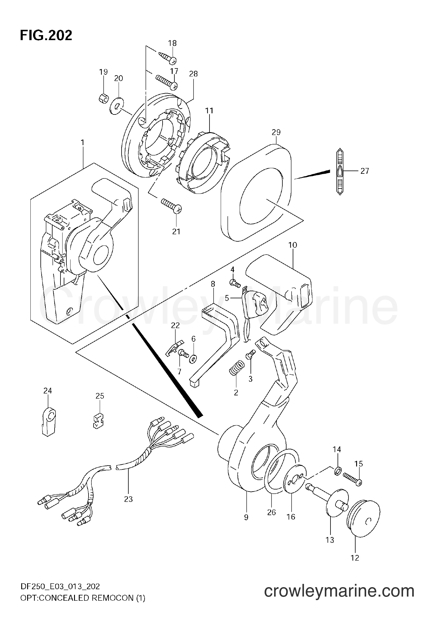 Suzuki Marine DF200 310001~ - OPT:CONCEALED REMOCON (1)