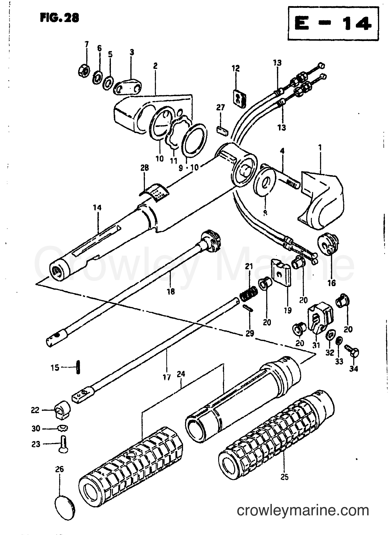 Suzuki Marine DT25P - HANDLE