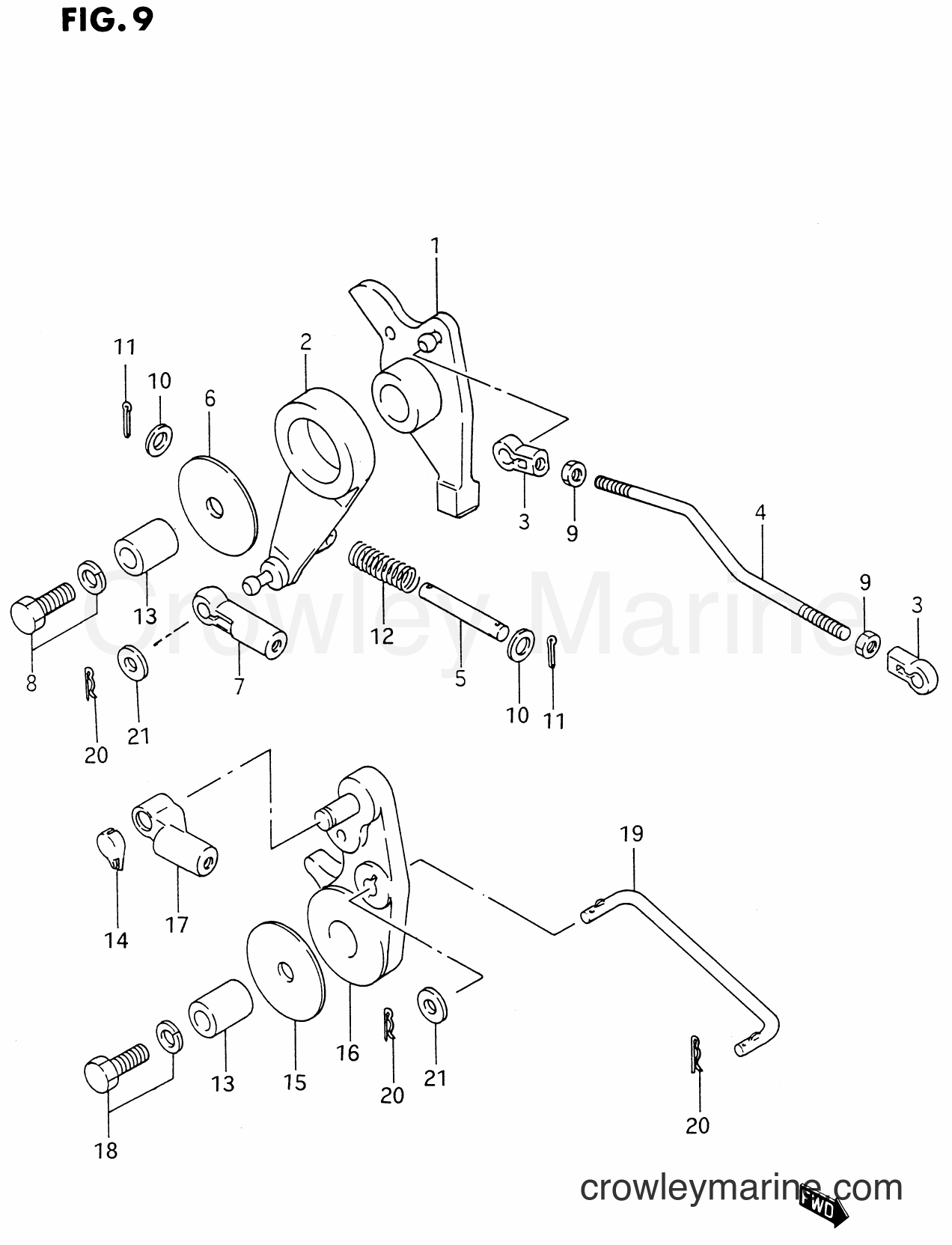 Suzuki Marine DT85 - THROTTLE LINK
