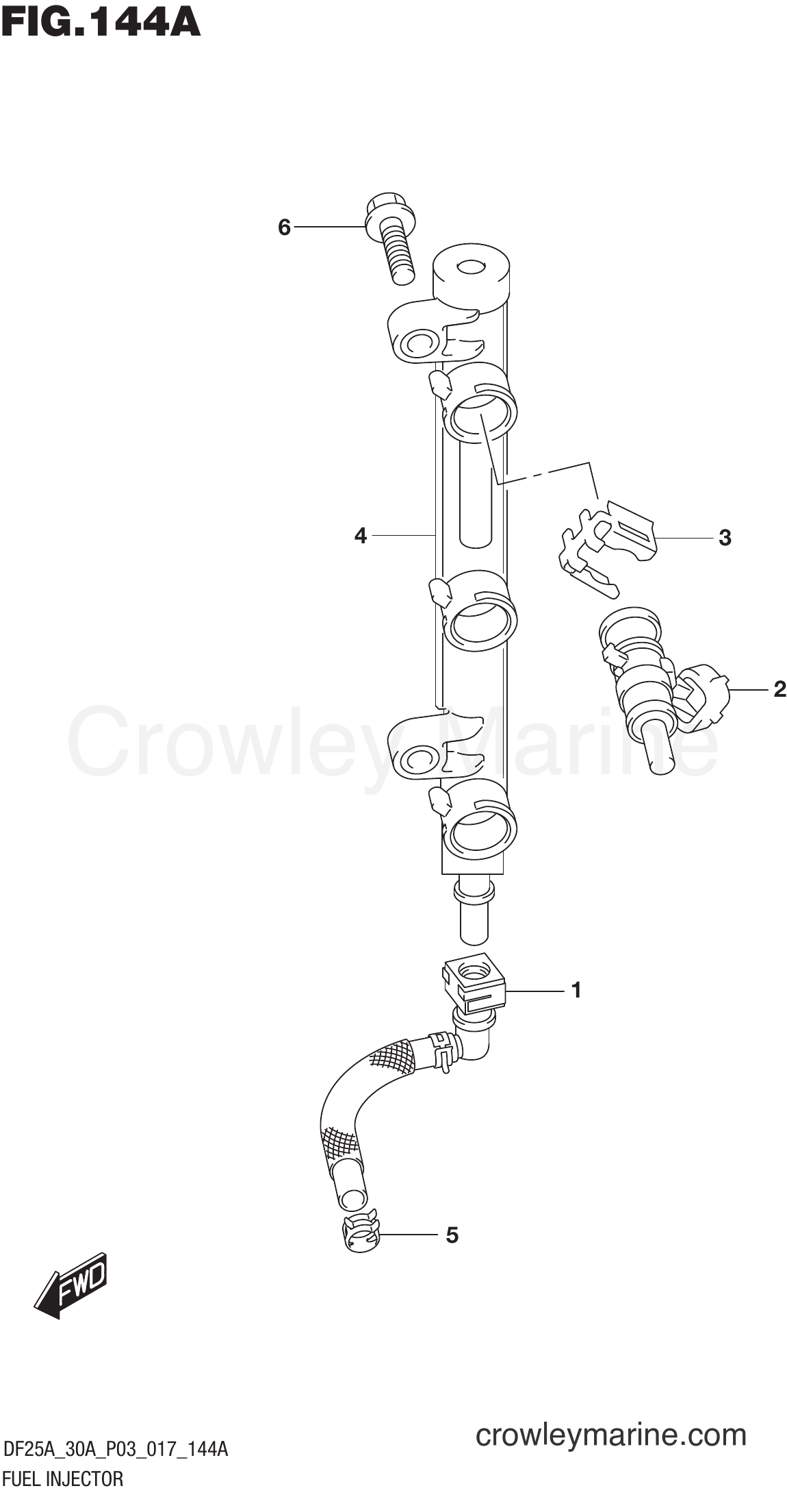 Suzuki Marine DF25A 710001~ - FUEL INJECTOR