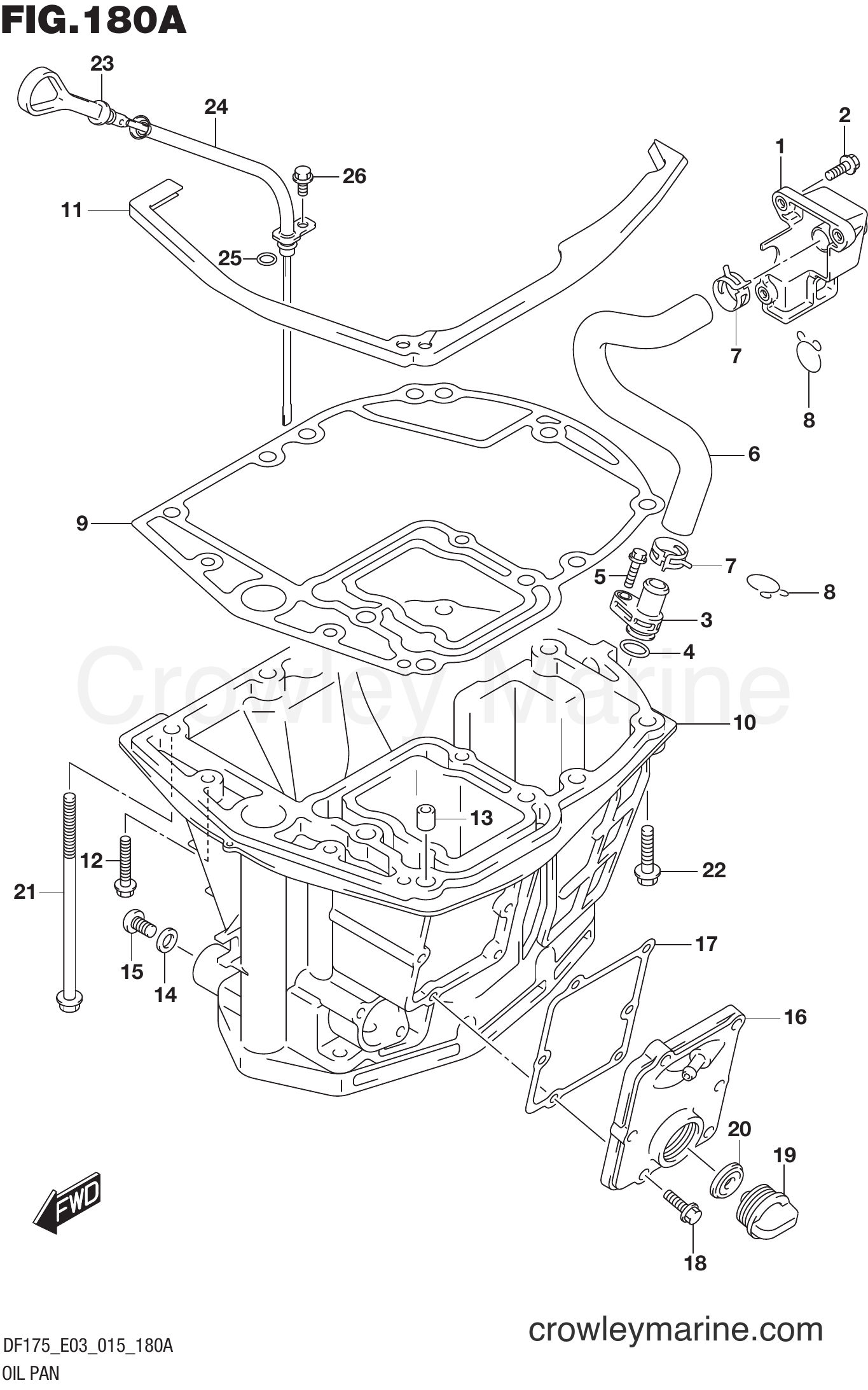 Suzuki Marine DF175TG 51001~ - OIL PAN