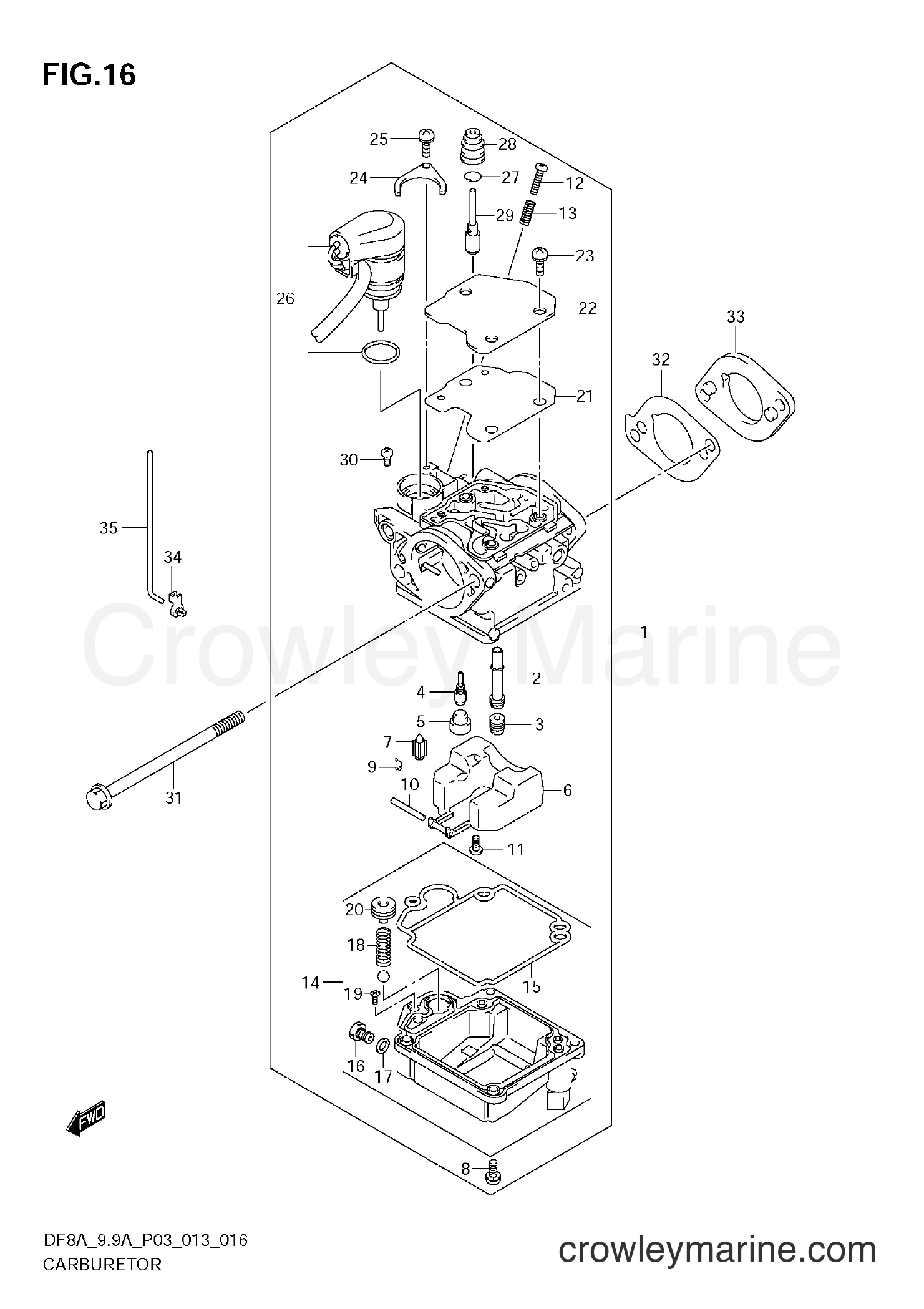 Suzuki Marine DF8A 310001~ - CARBURETOR (DF9,9AR E03)