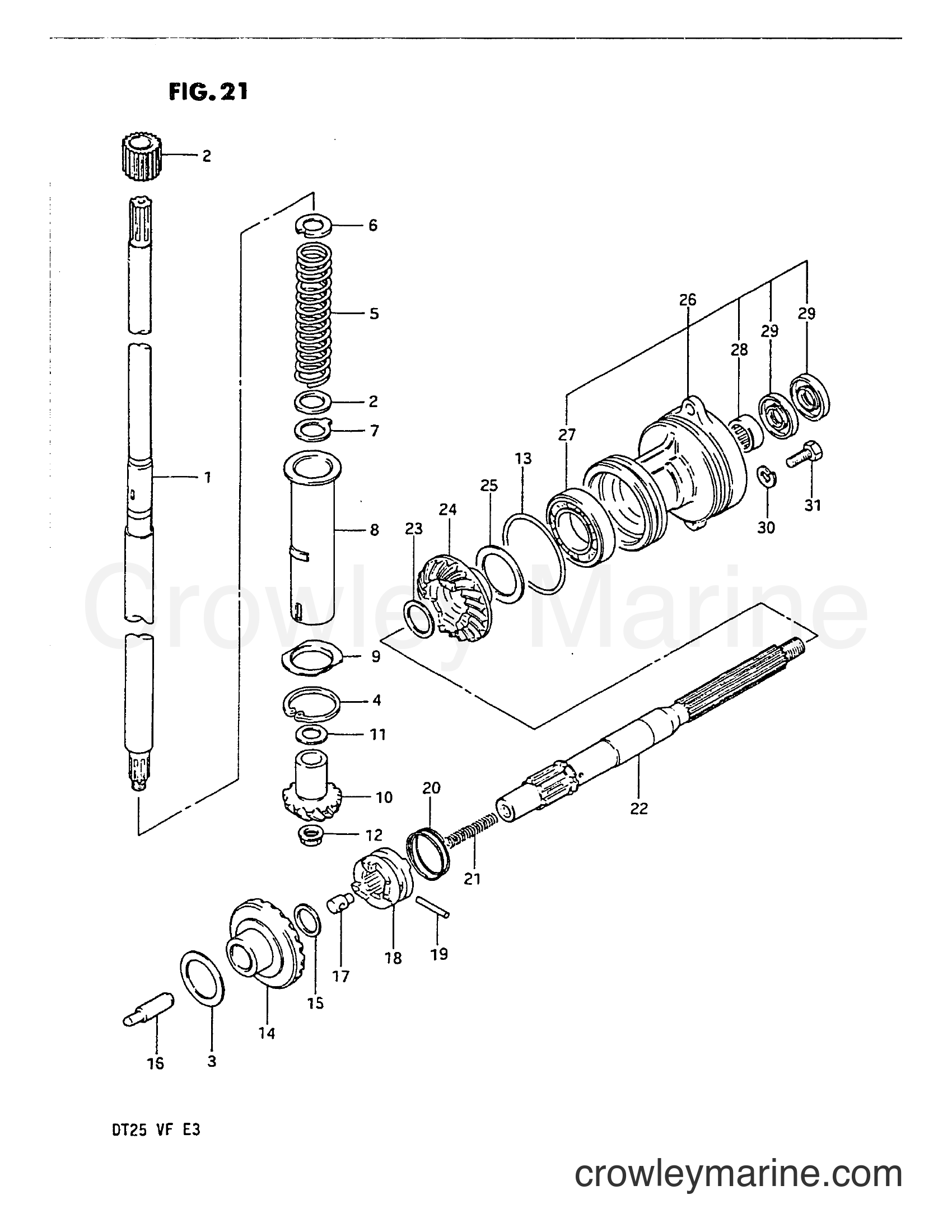 Suzuki Marine DT25 - TRANSMISSION