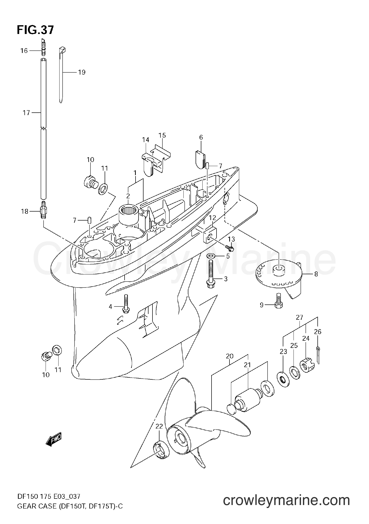 2006 Four-Stroke Outboard 150 - DF150 - GEAR CASE (DF150T,DF175T)