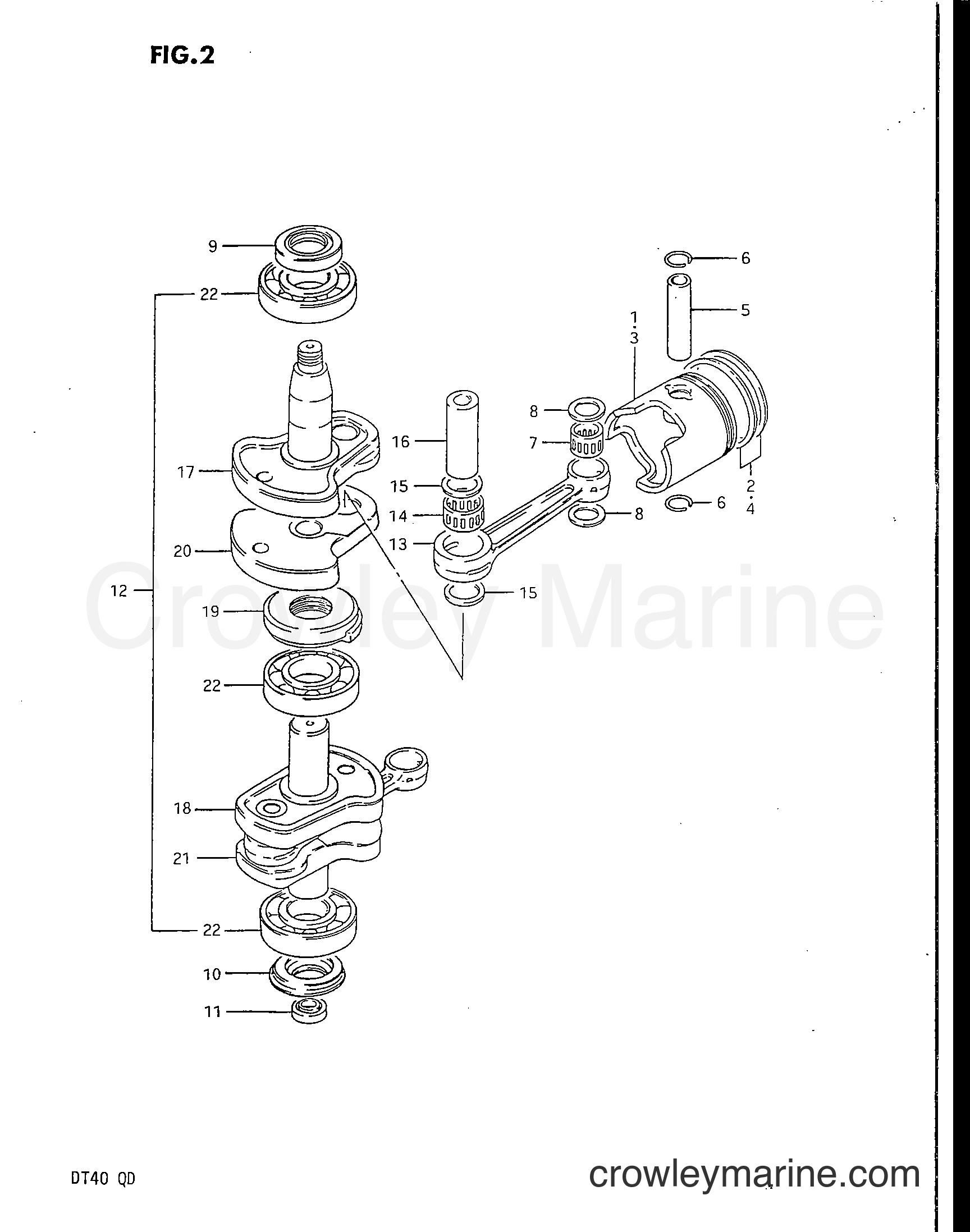 Suzuki Marine DT40 - CRANKSHAFT