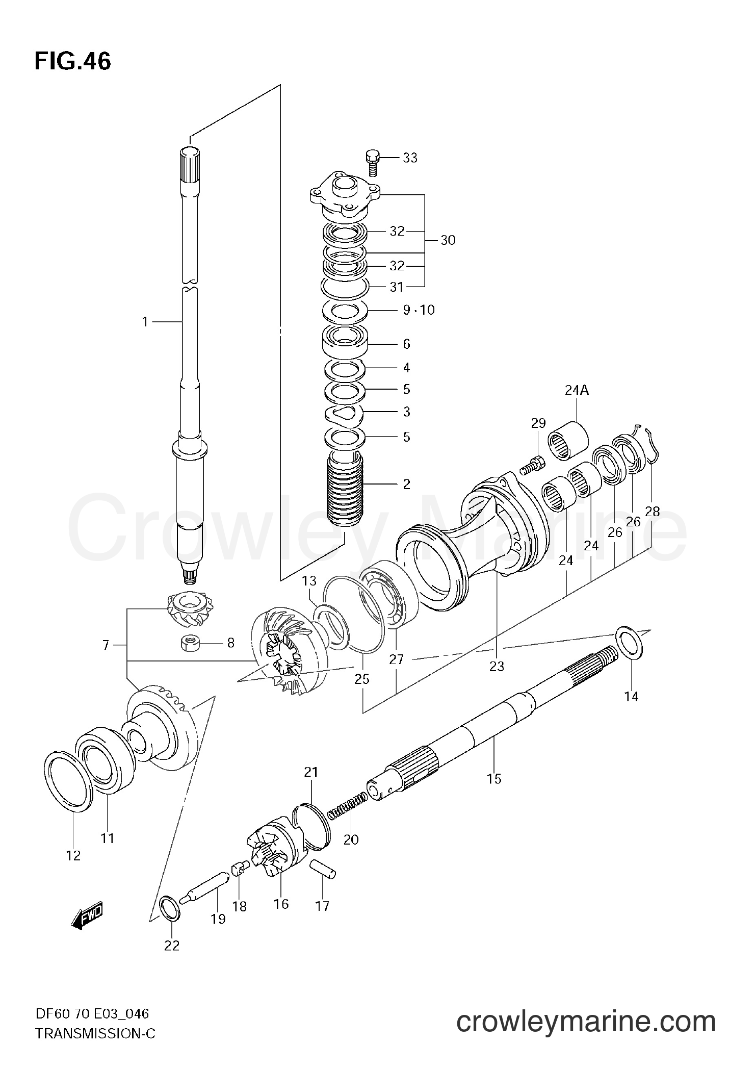 Suzuki Marine DF70 - TRANSMISSION (MODEL:01~09)