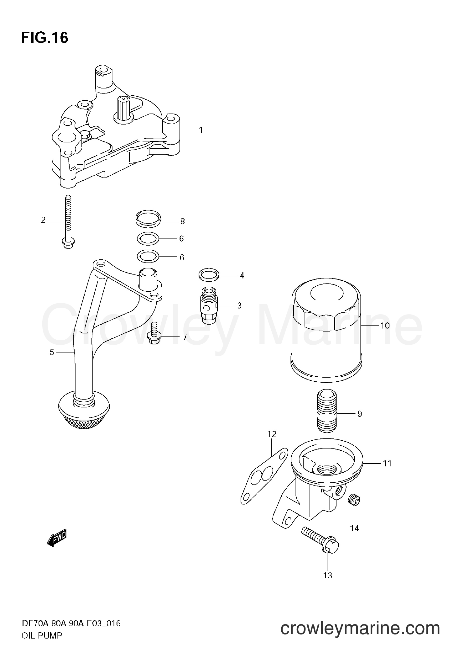 Suzuki Marine DF90A - OIL PUMP
