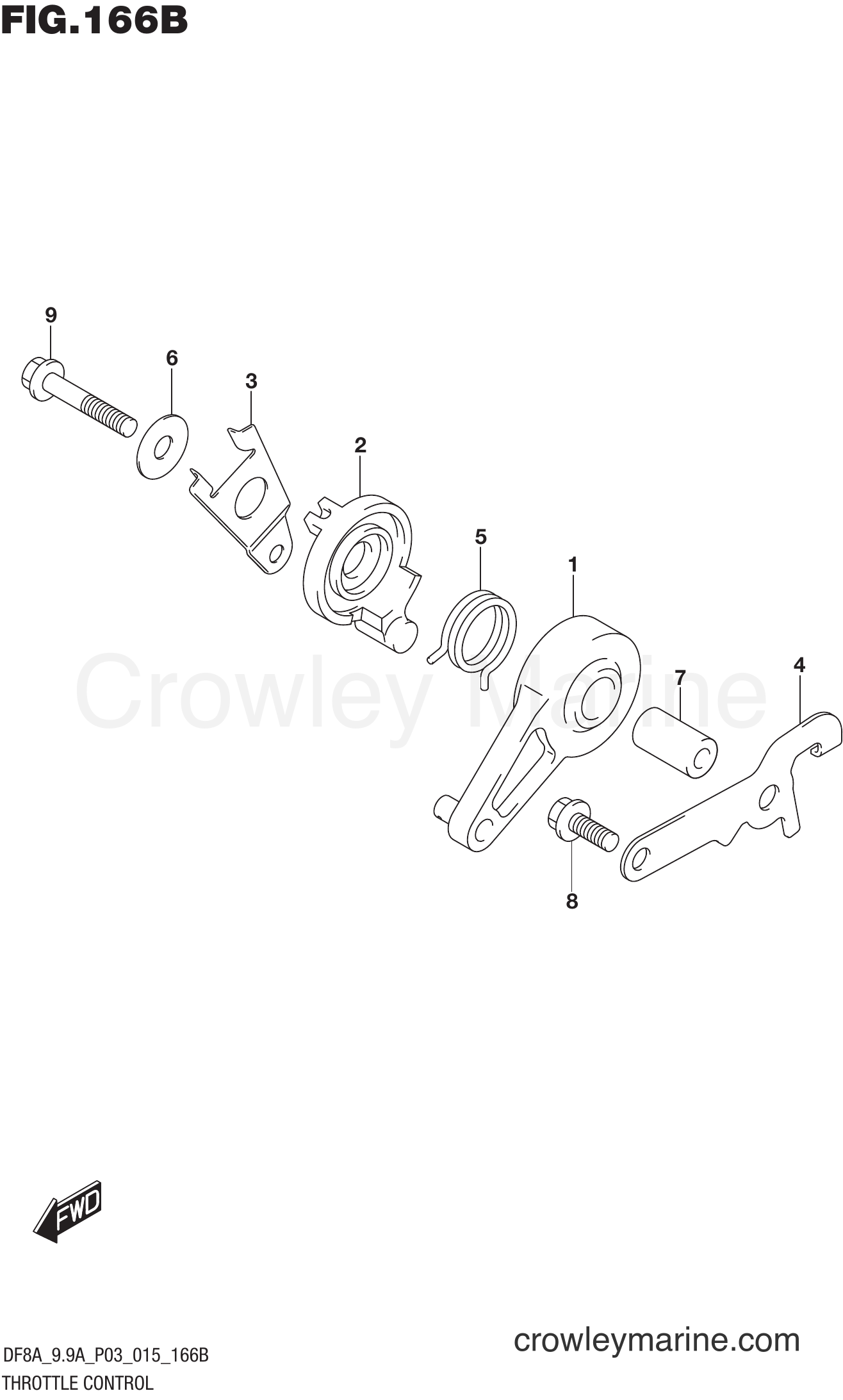 Suzuki Marine DF8A 510001~ - THROTTLE CONTROL (DF8AR P03)