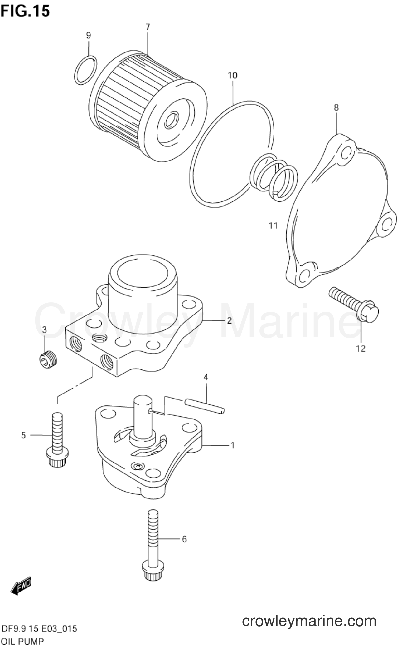 Suzuki Marine DF15 - OIL PUMP