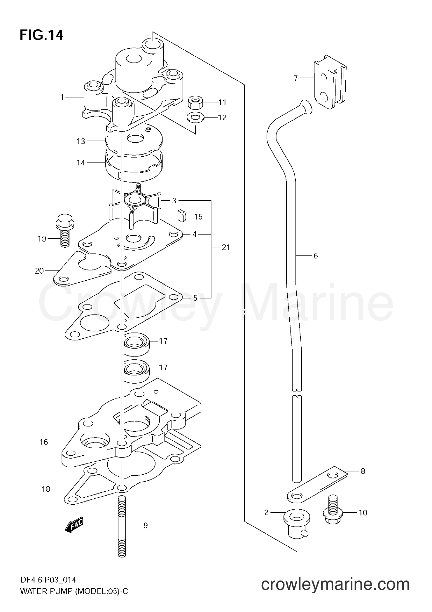 Suzuki Marine DF6 - WATER PUMP (MODEL:05~)