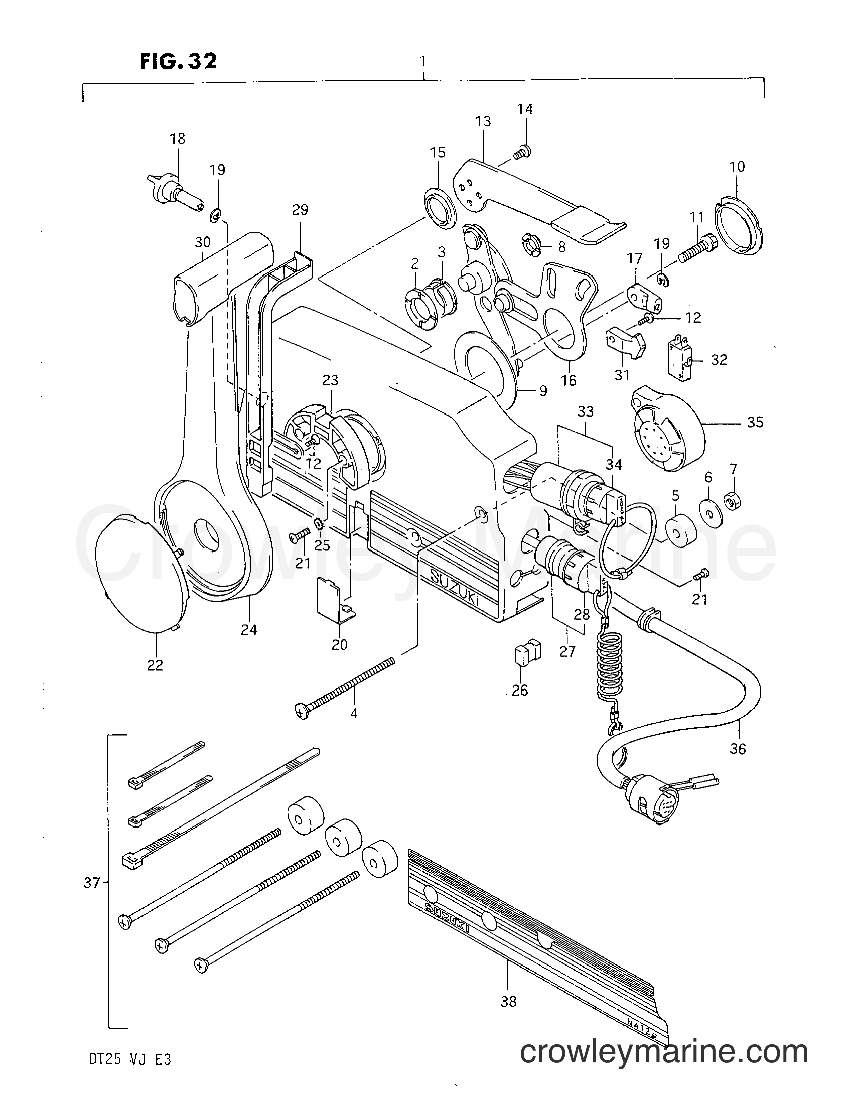 Suzuki Marine DT25 - OPTIONAL : REMOTE CONTROL