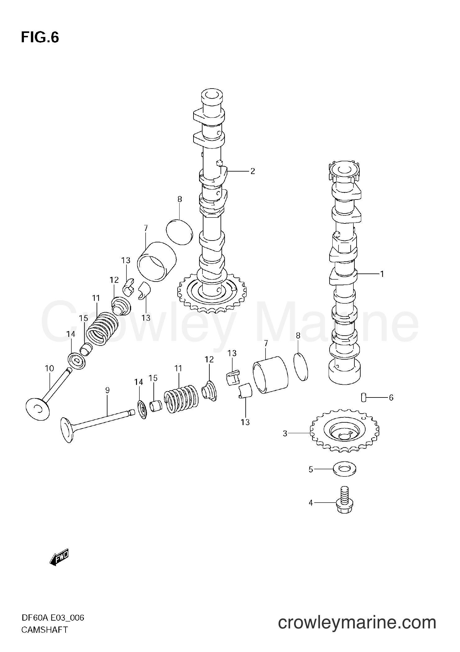 Suzuki Marine DF50A - CAMSHAFT