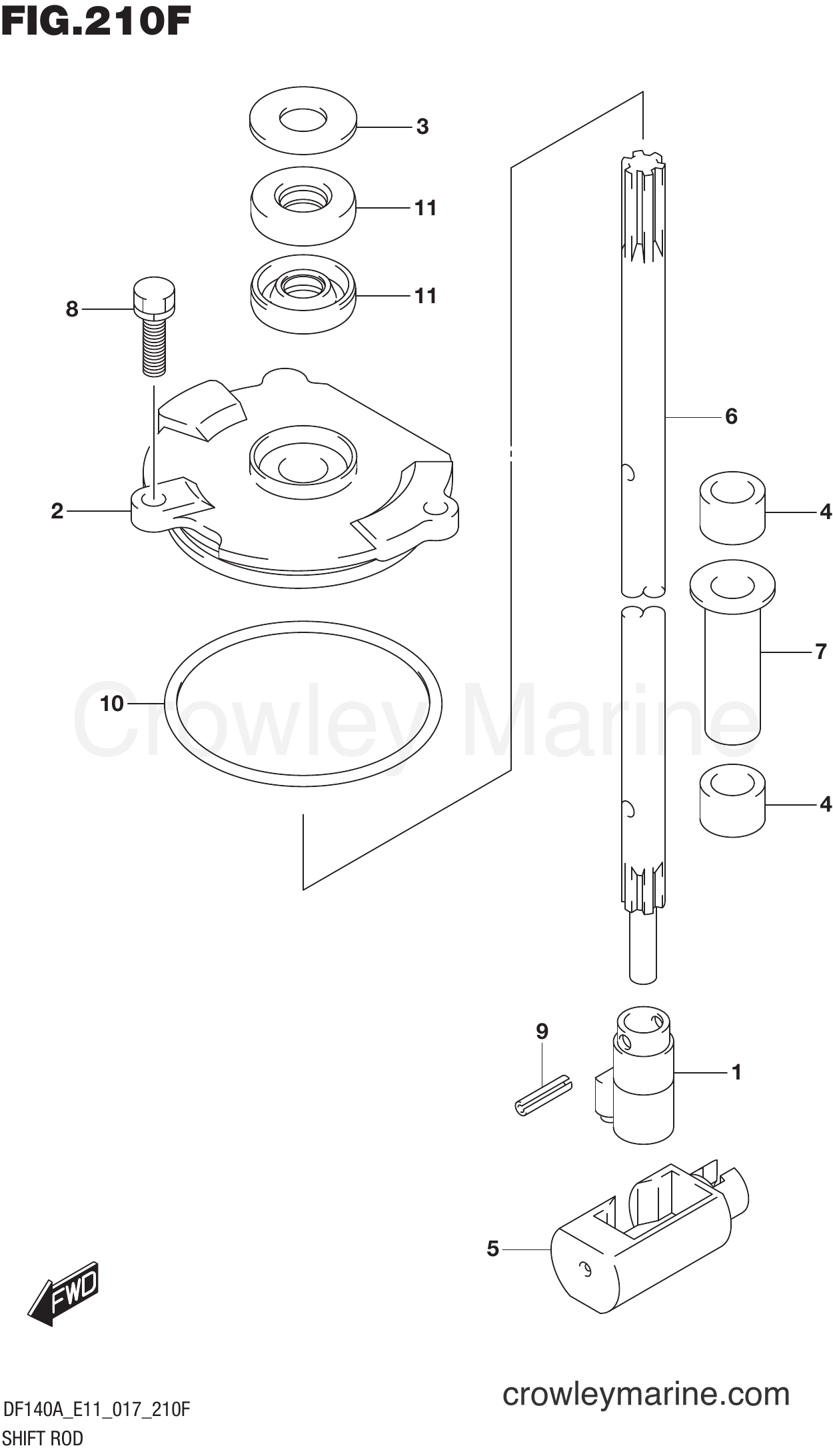 Suzuki Marine DF140AZ 710001~ - SHIFT ROD (DF140AT E11)