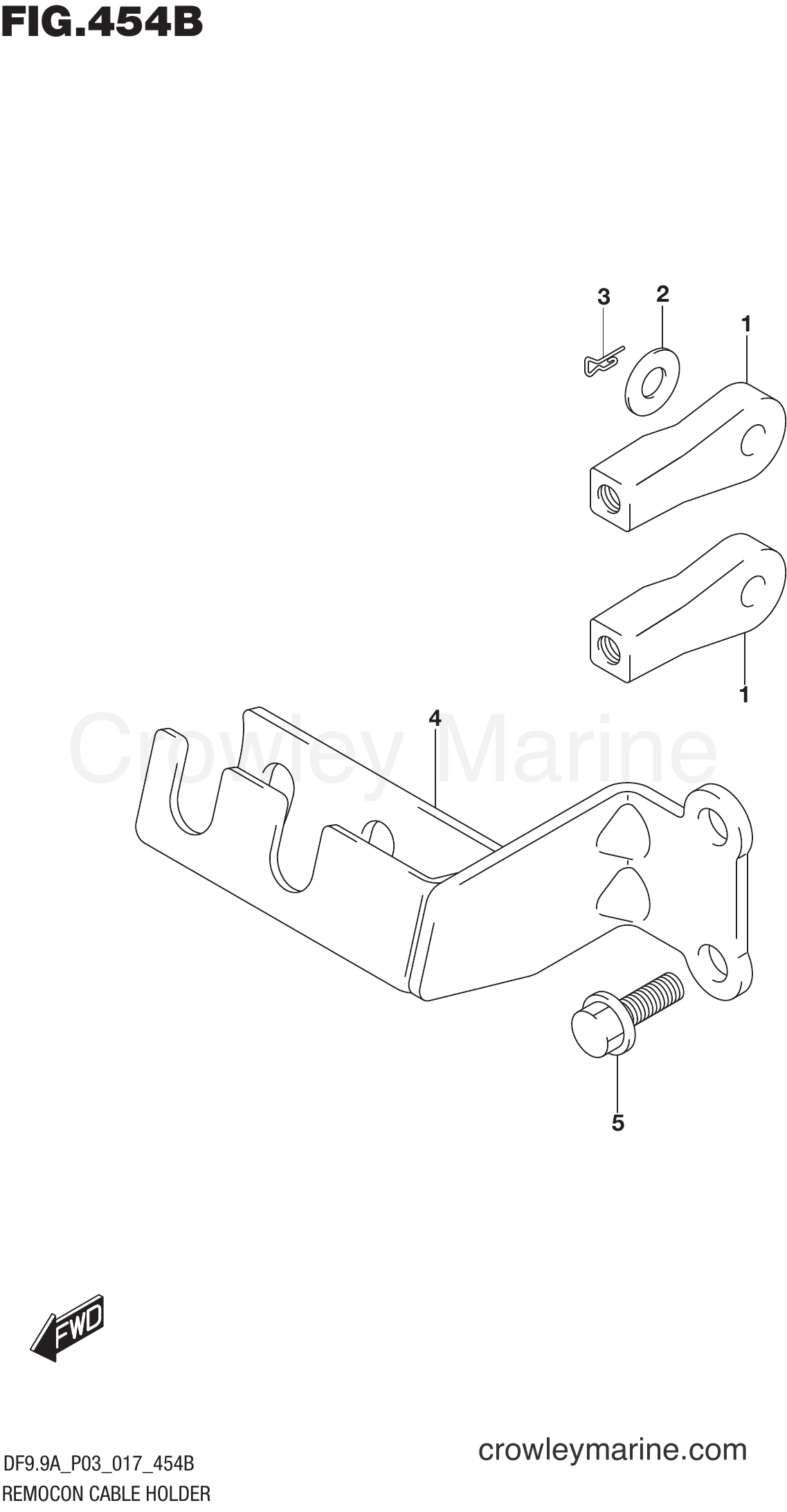 Suzuki Marine DF8A 710001~ - REMOCON CABLE HOLDER (DF9.9AR P03)
