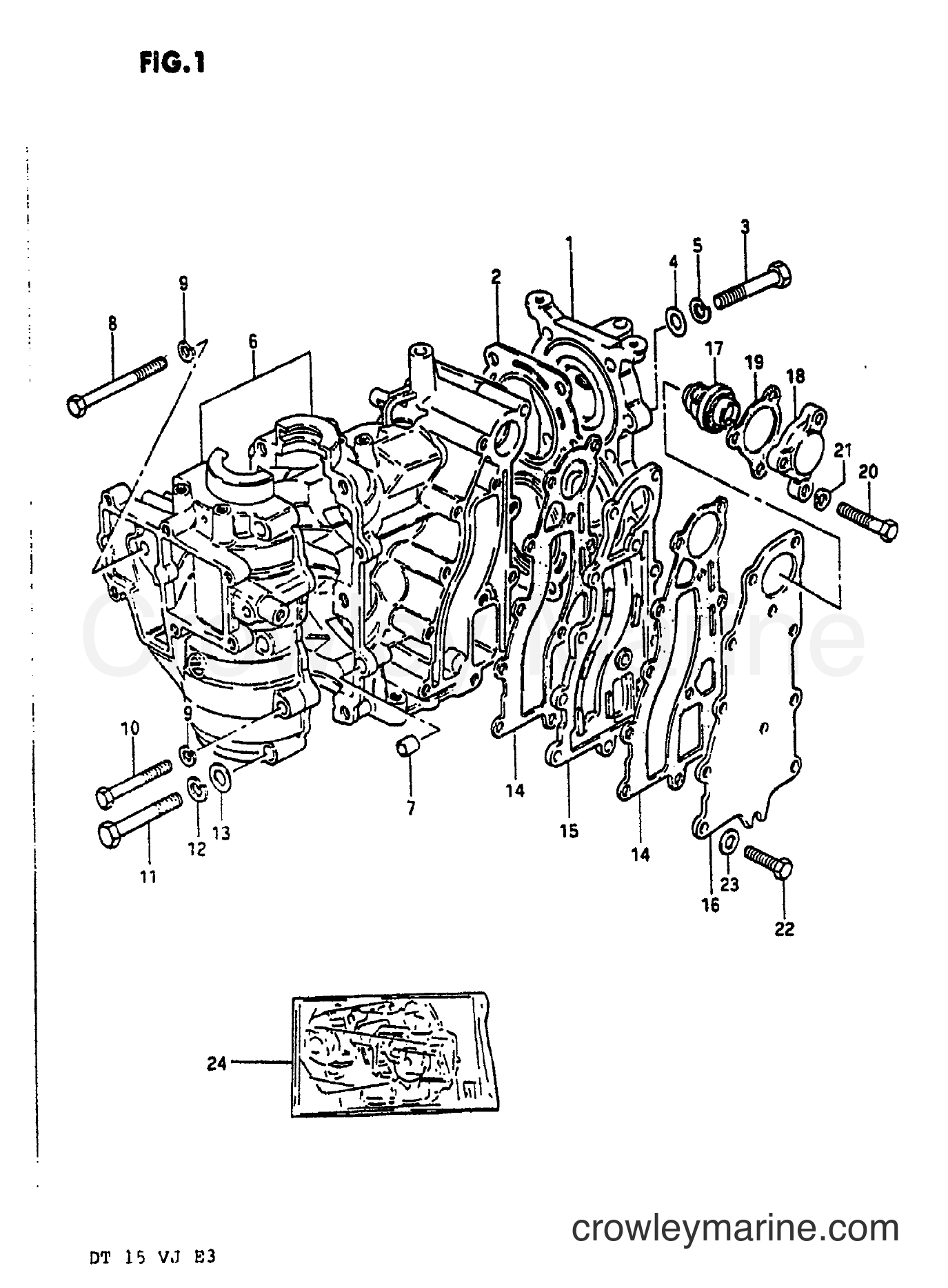 Suzuki Marine DT15 - CYLINDER