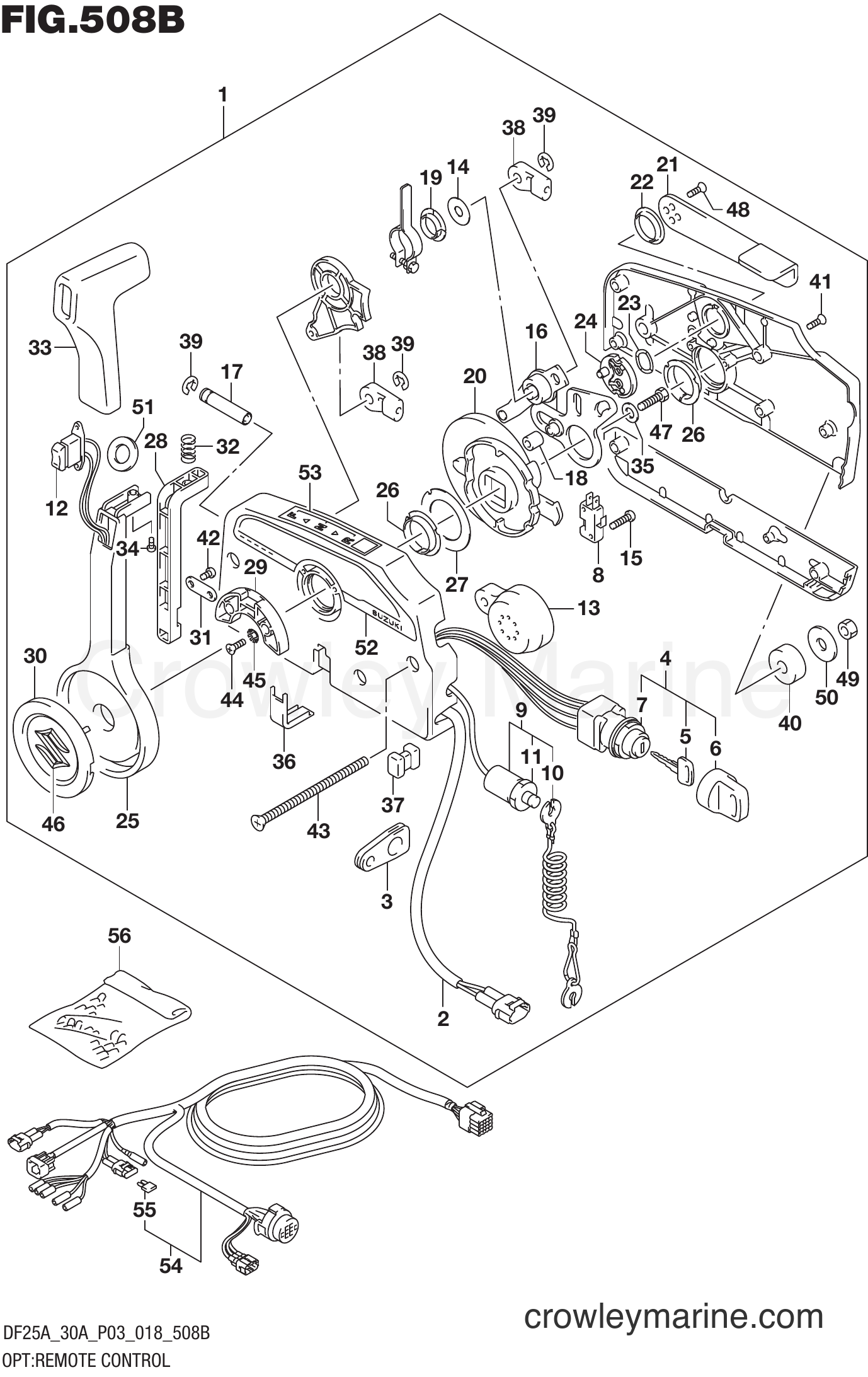 Suzuki Marine DF30AT 810001~ - OPT:REMOTE CONTROL (DF25ATH)(DF30ATH)