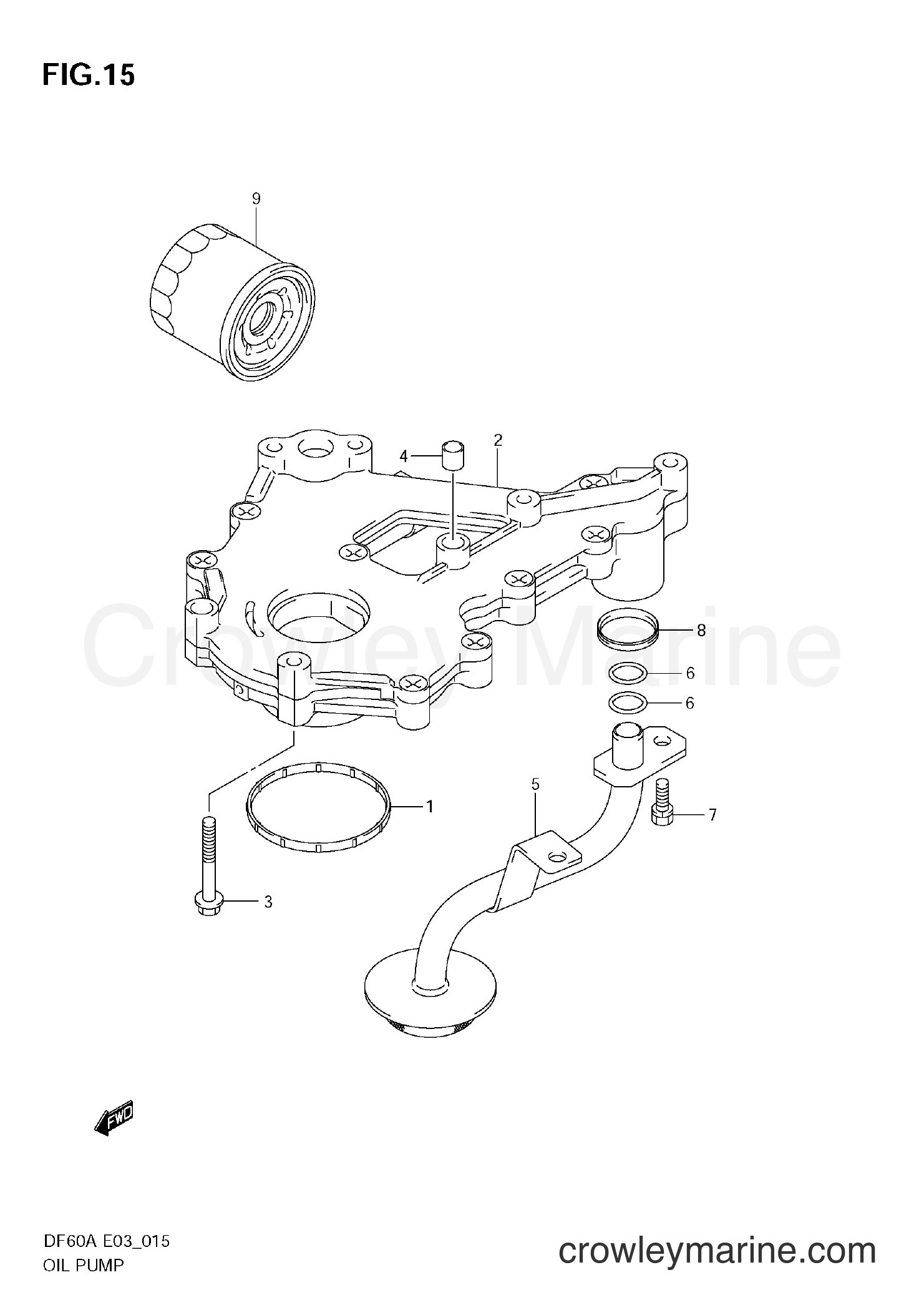 Suzuki Marine DF50A - OIL PUMP