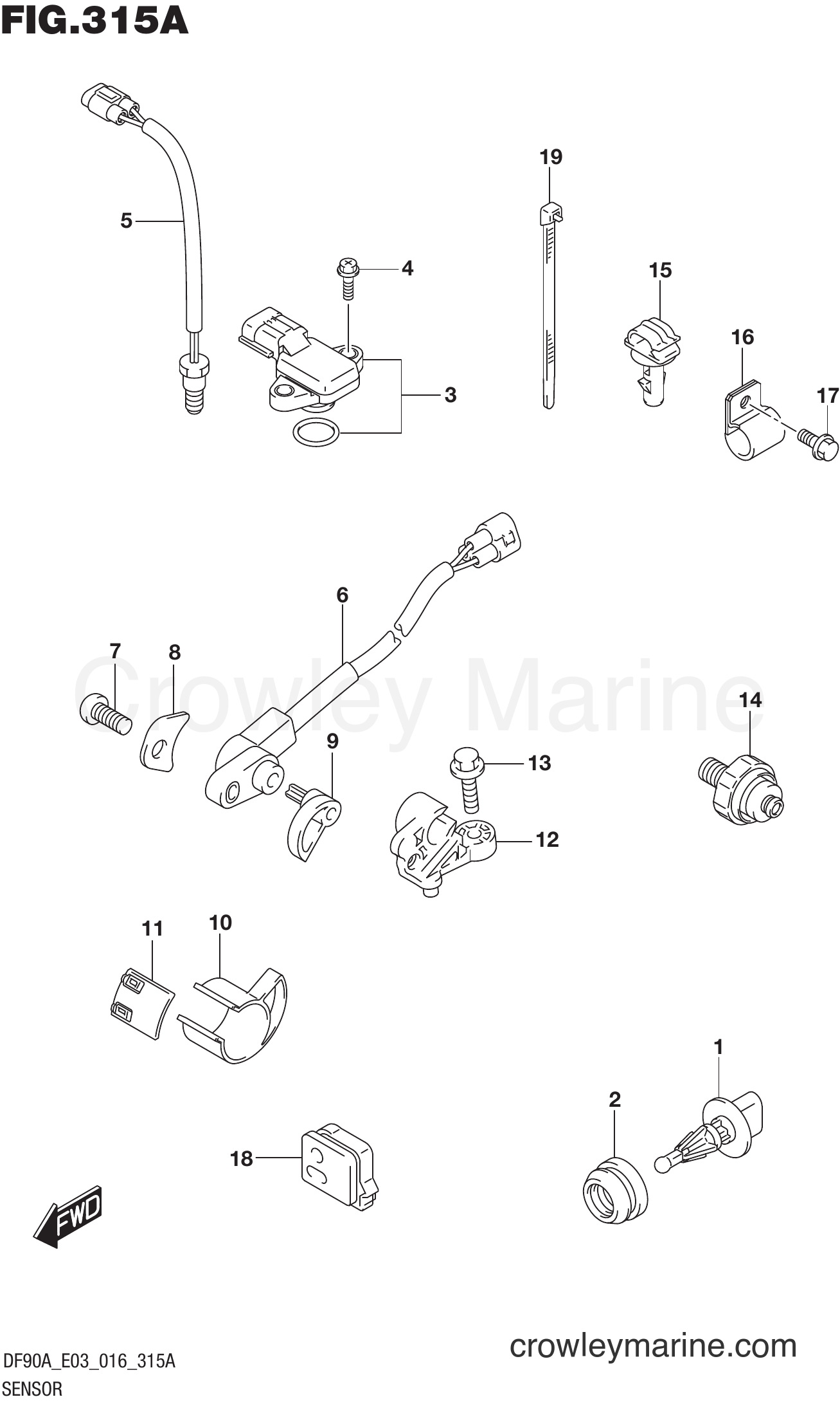 Suzuki Marine DF70A 610001~ - SENSOR