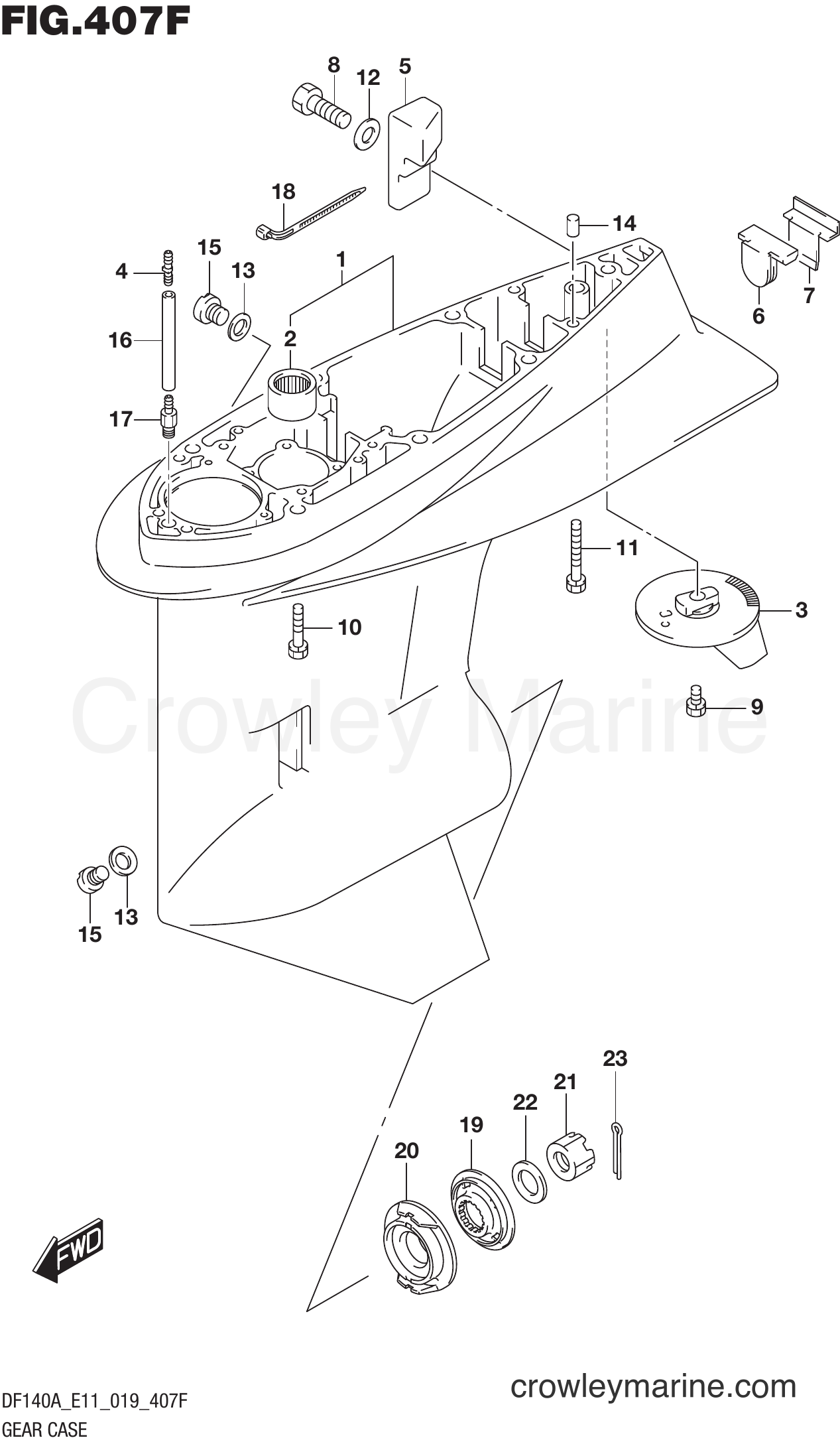 Suzuki Marine DF115AT 910001~ - GEAR CASE (DF115AST)