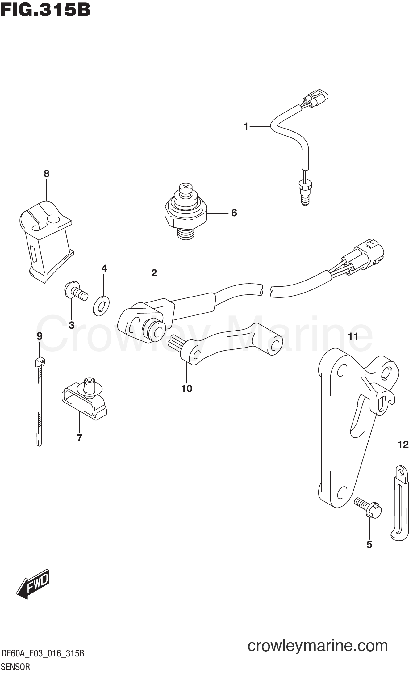 Suzuki Marine DF50AVT 610001~ - SENSOR (DF50A E03)