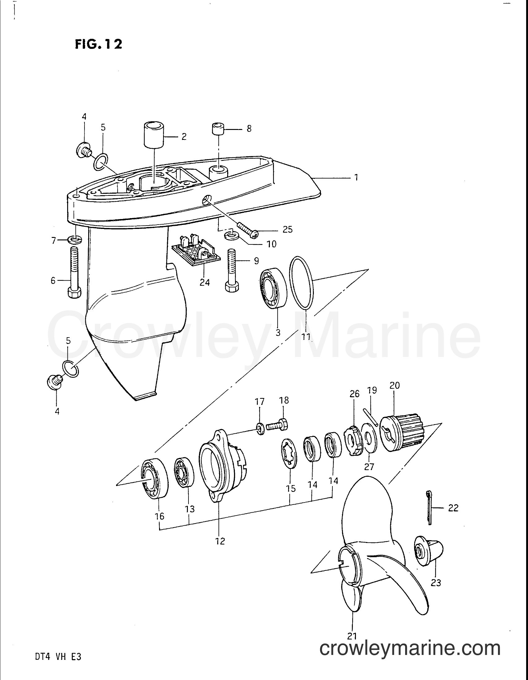 Suzuki Marine DT4V - GEAR CASE