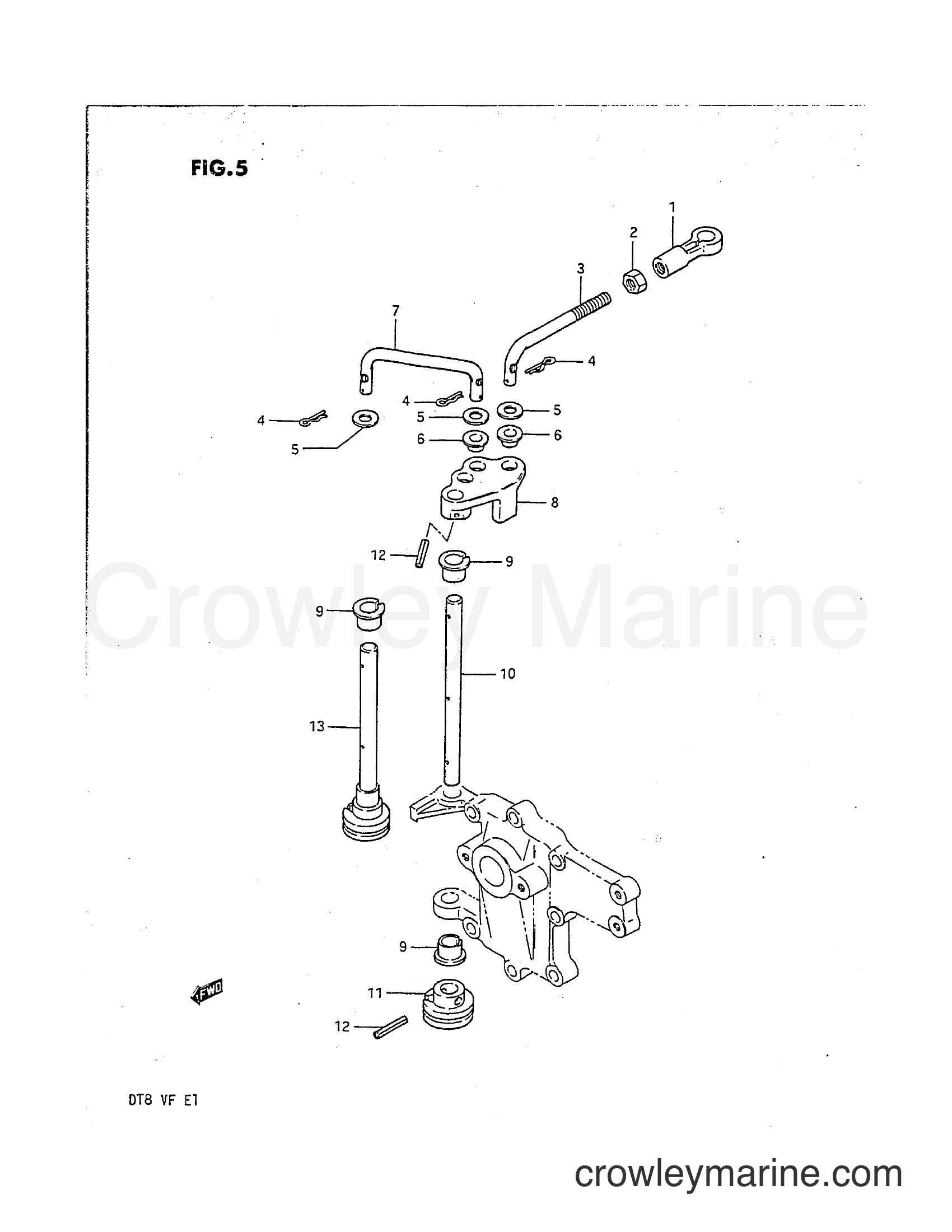 Suzuki Marine DT8 - THROTTLE CONTROL
