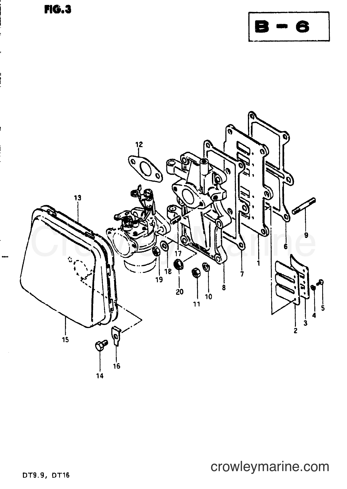Suzuki Marine DT16P - INLET CASE