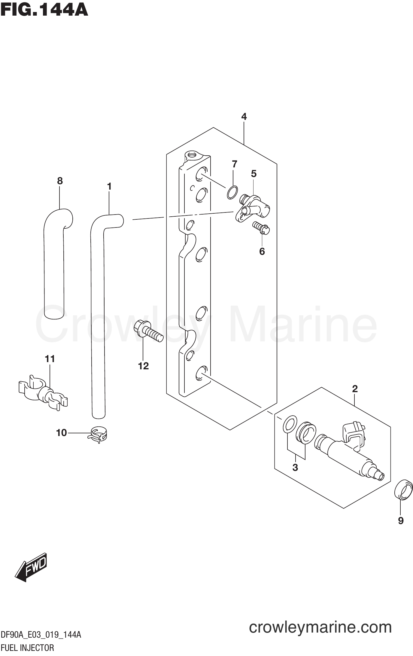 Suzuki Marine DF70A 910001~ - FUEL INJECTOR