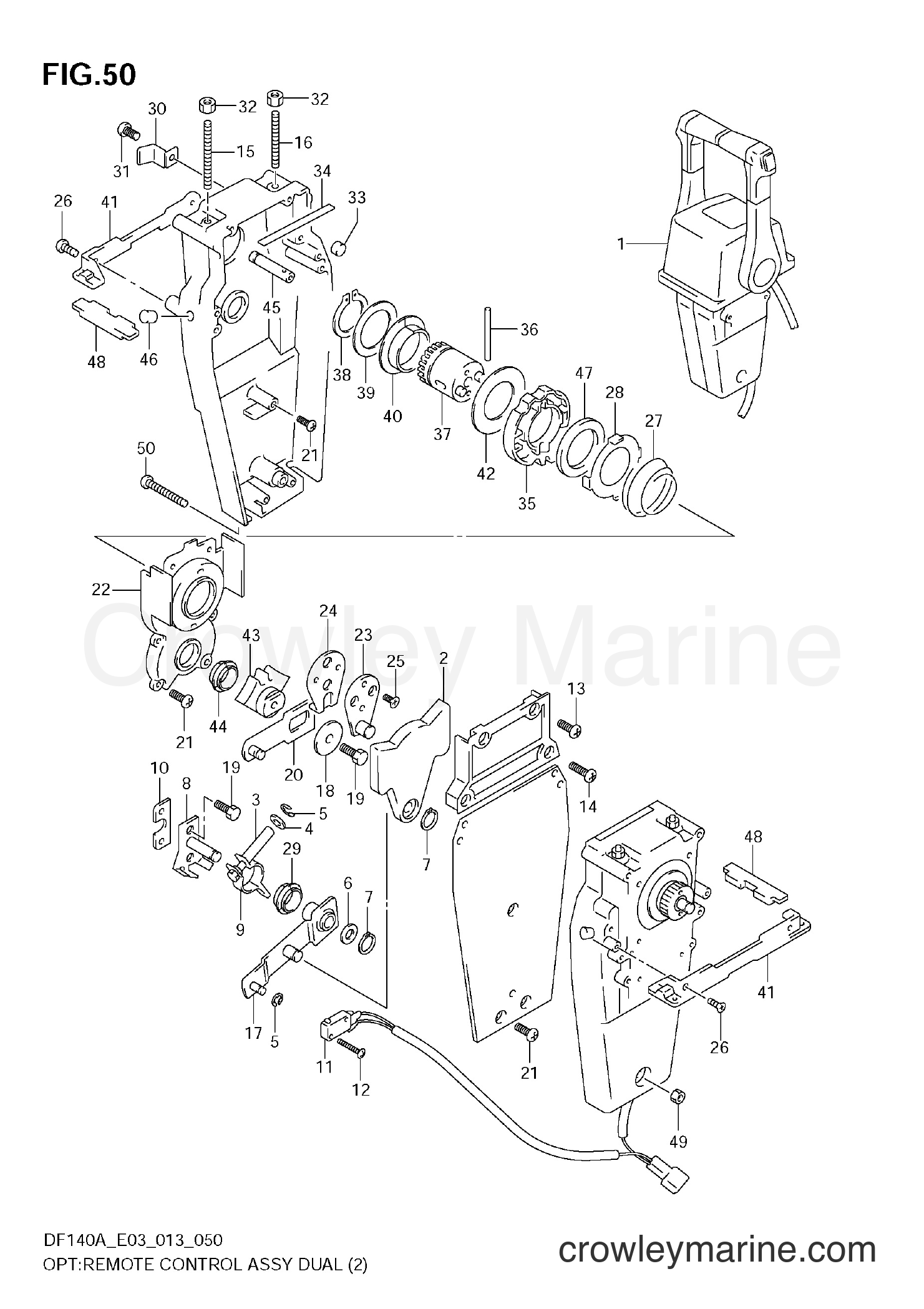 Suzuki Marine DF140A 310001~ - OPT:REMOTE CONTROL ASSY DUAL (2)