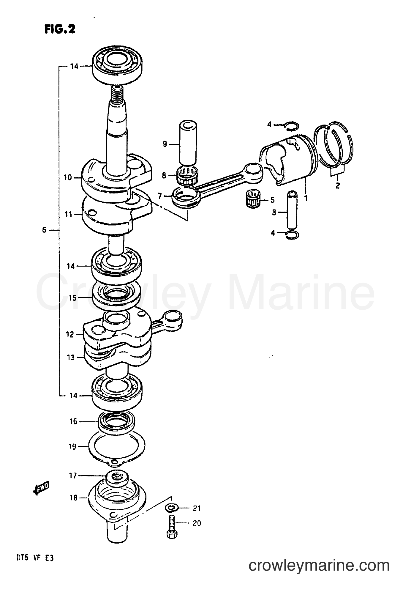 Suzuki Marine DT6 - CRANKSHAFT