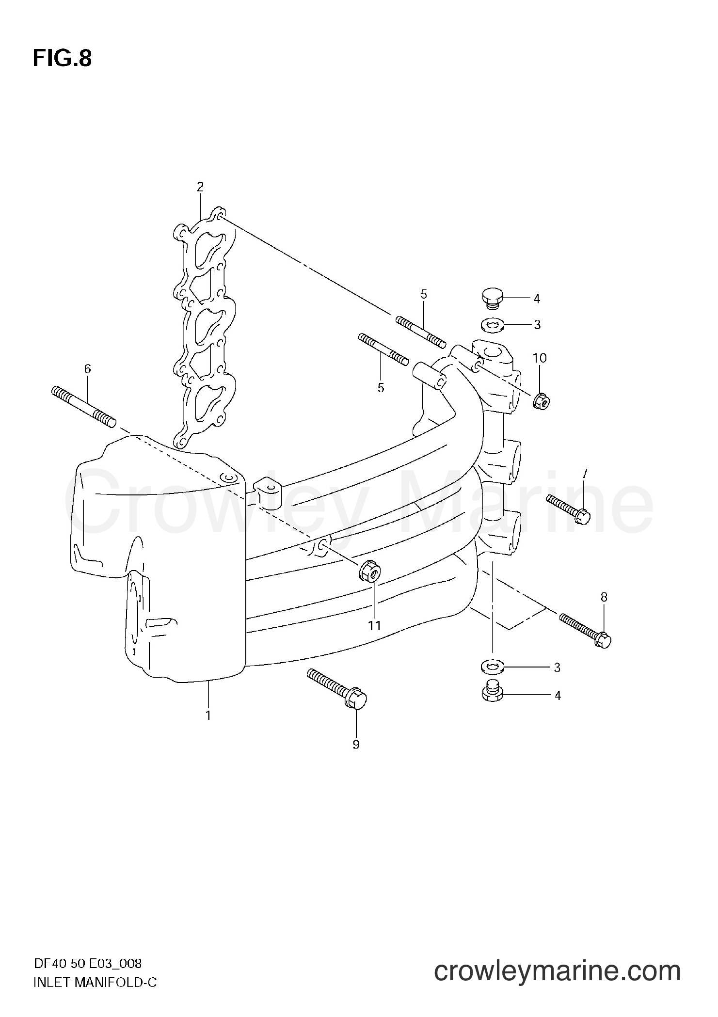 Suzuki Marine DF40 - INLET MANIFOLD