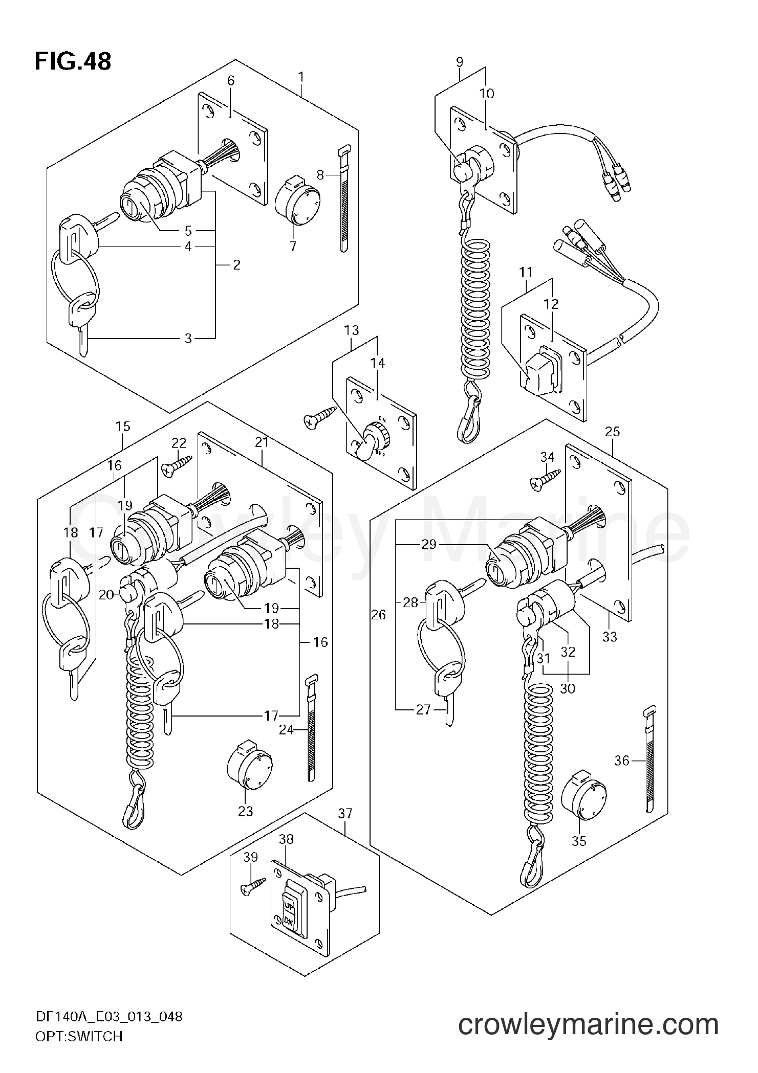 Suzuki Marine DF140A 310001~ - OPT:SWITCH