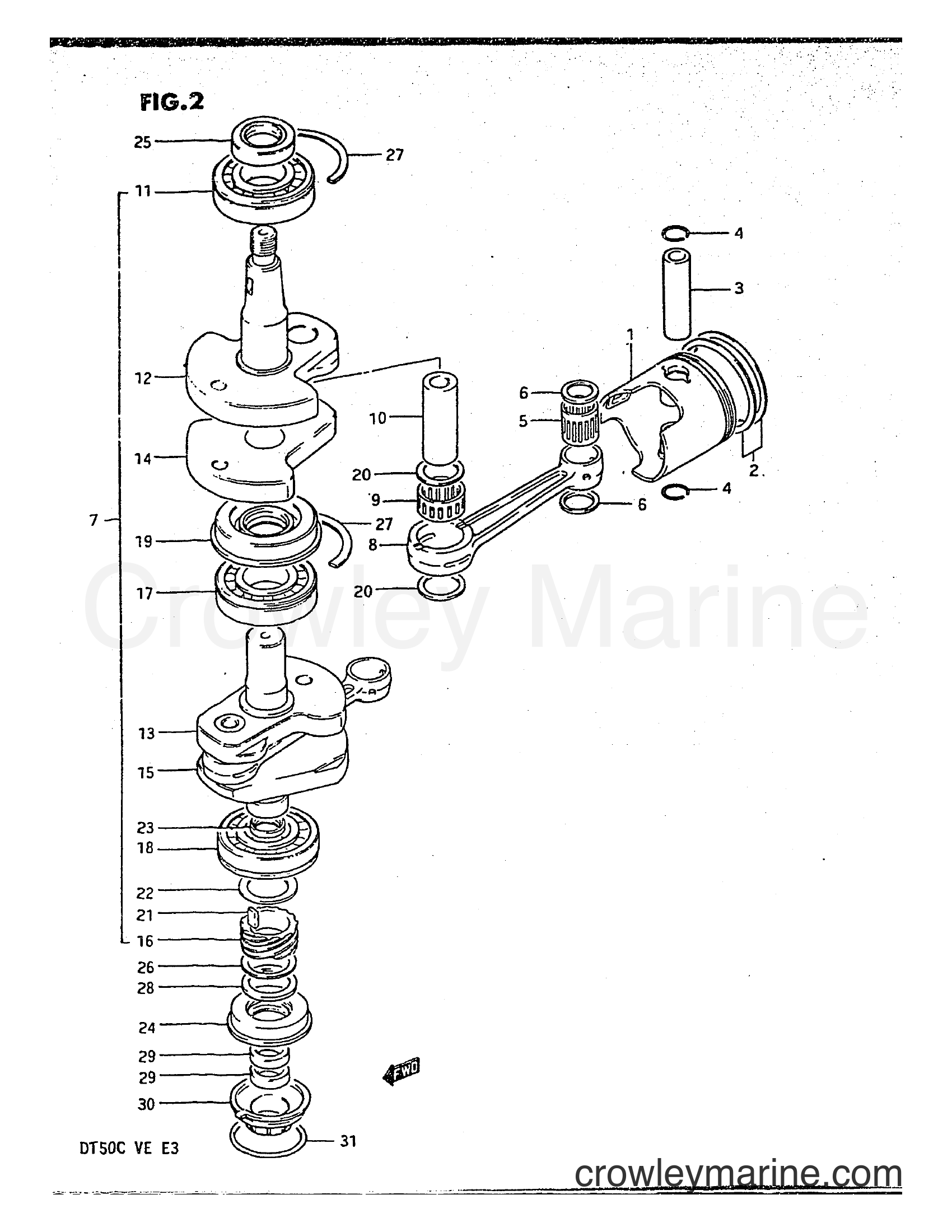 Suzuki Marine DT50 - CRANKSHAFT