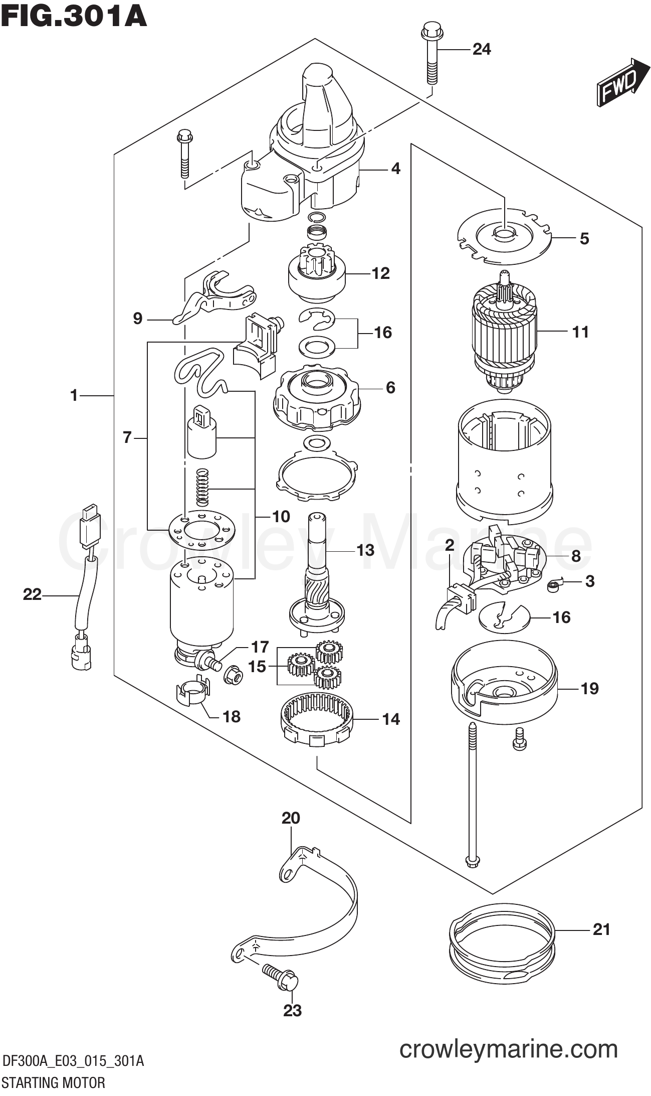 Suzuki Marine DF300AP 510001~ - STARTING MOTOR