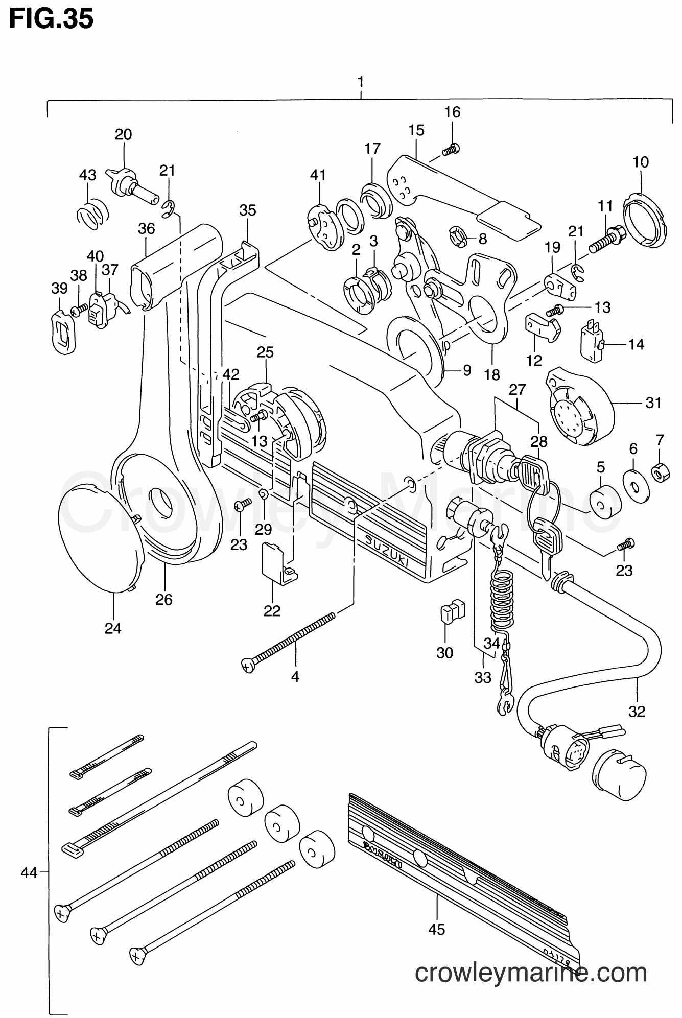 Suzuki Marine DT100 - REMOTE CONTROL BOX (MODEL:93~00)